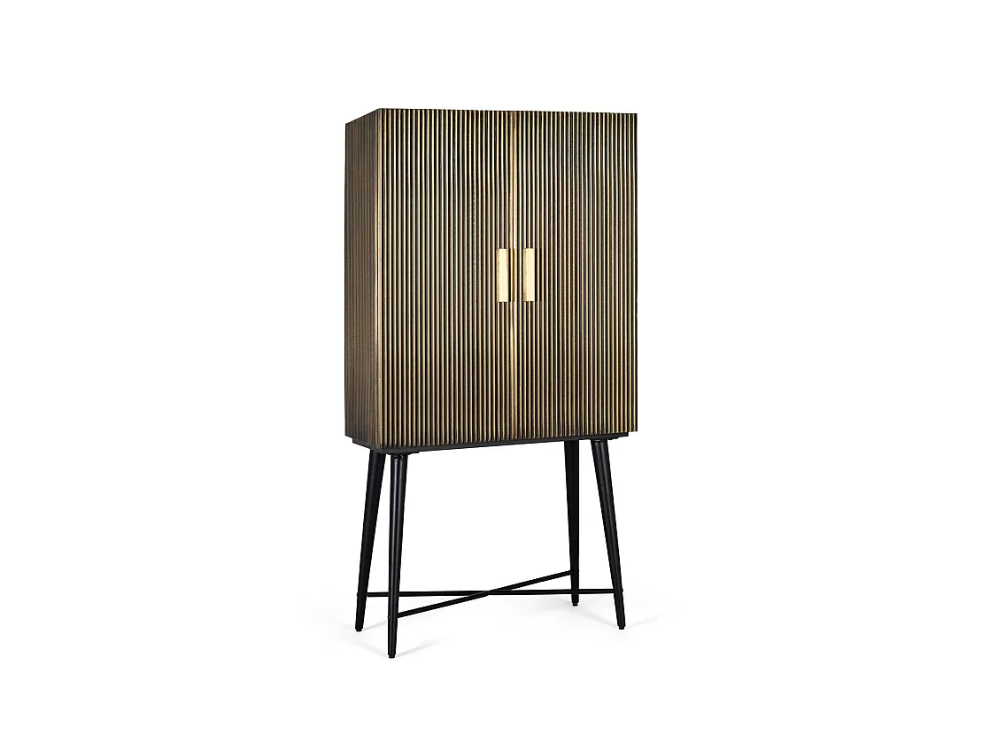 Buffet en bois de manguier 85 cm, style classique moderne - 163 x 85 x 40