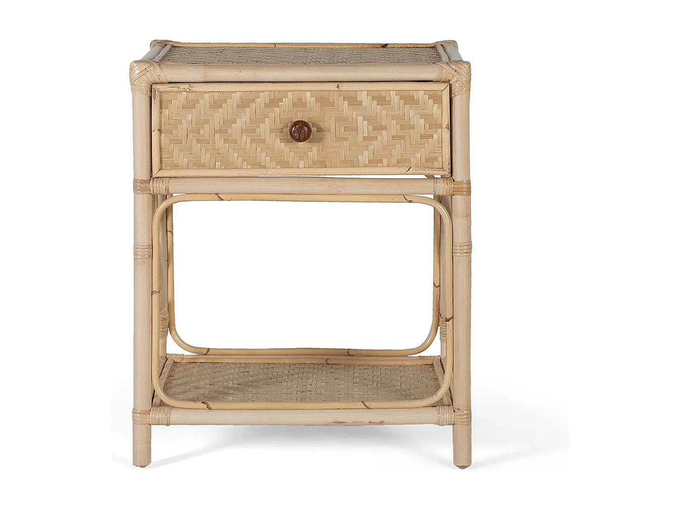 Table de chevet en rotin charme naturel