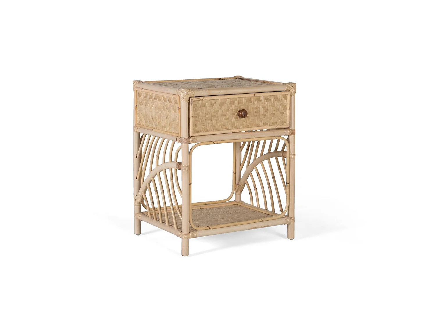 Table de chevet en rotin charme naturel