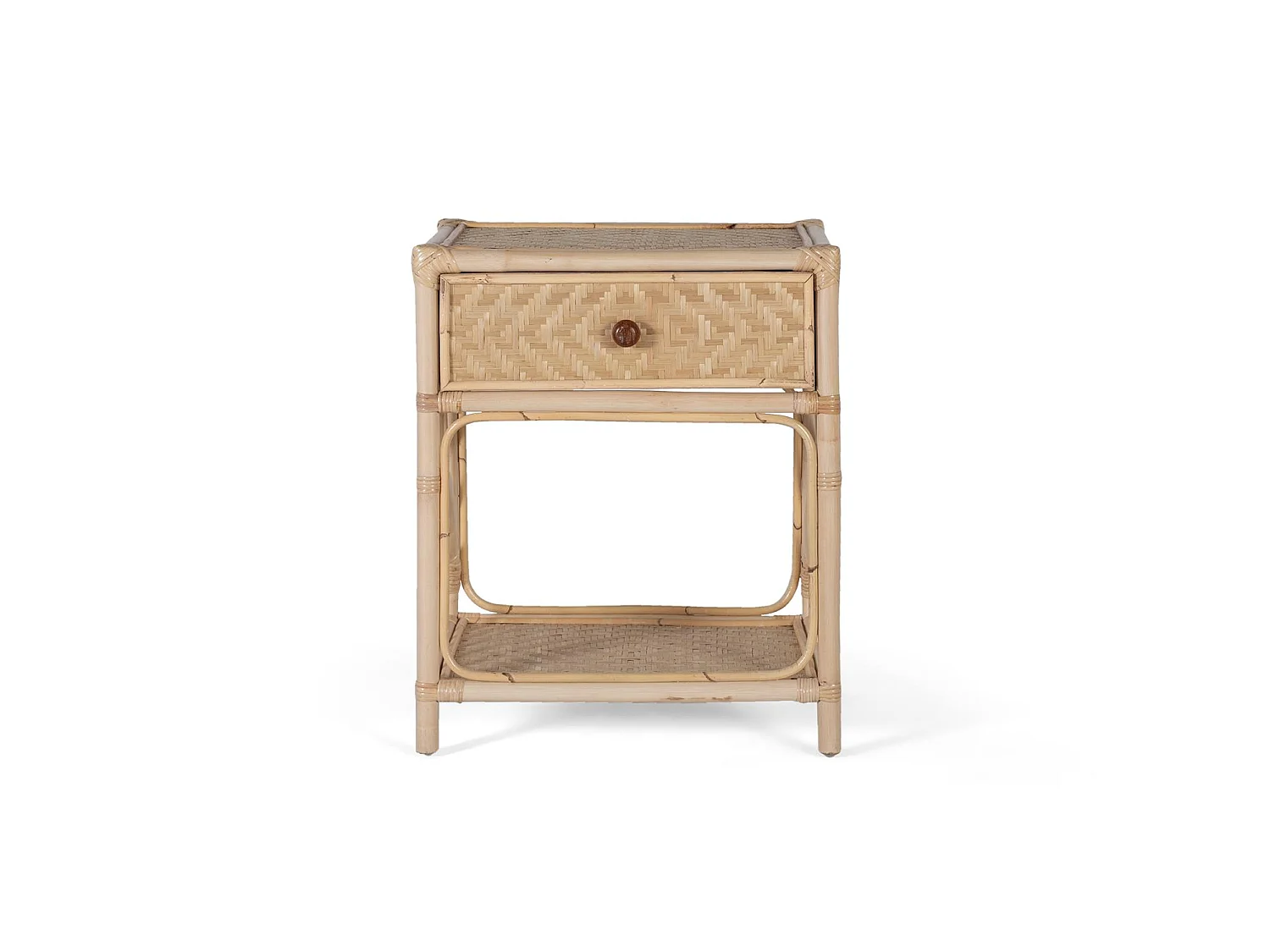 Table de chevet en rotin charme naturel