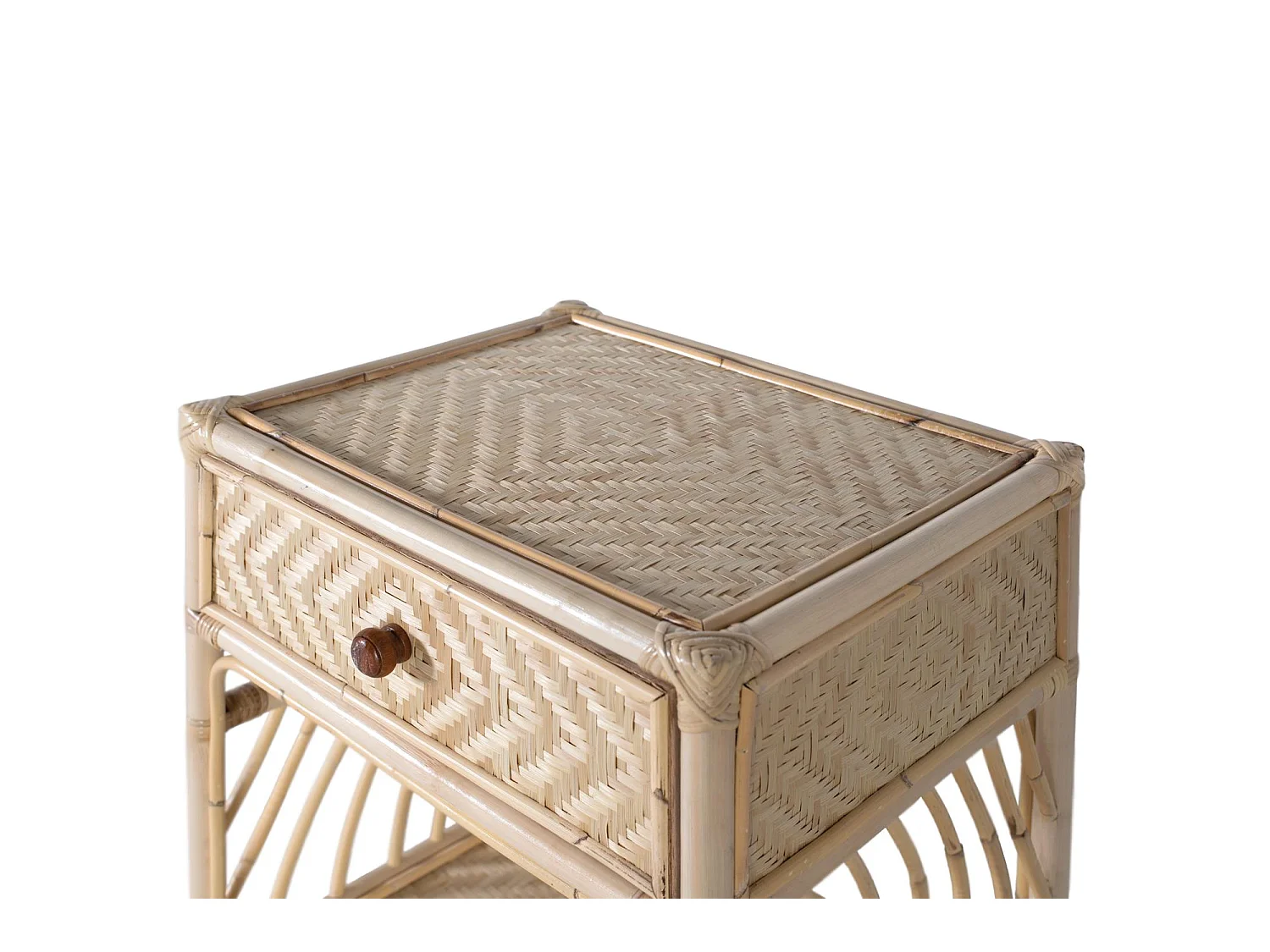 Table de chevet en rotin charme naturel