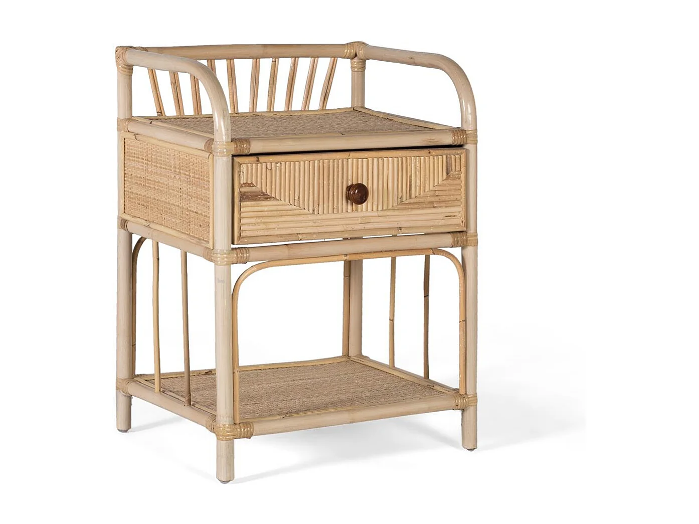 Table de chevet rotin simple et naturel