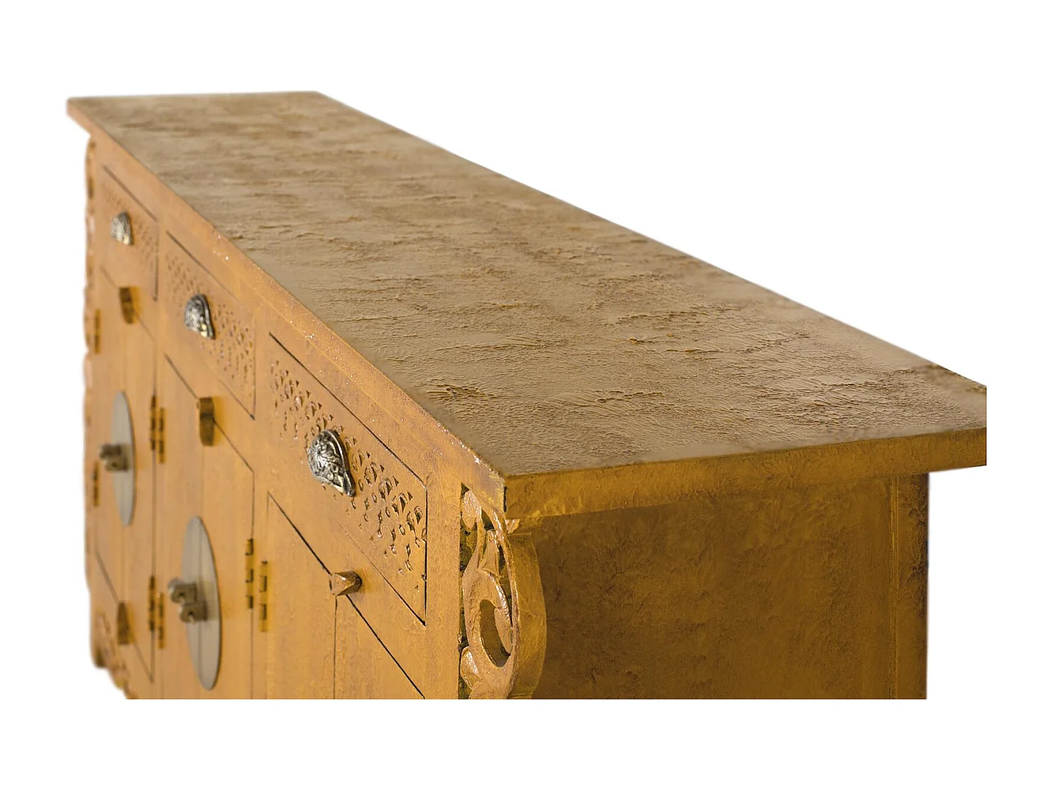 Komoda z 6 drzwiami i 3 szufladami z drewna mango