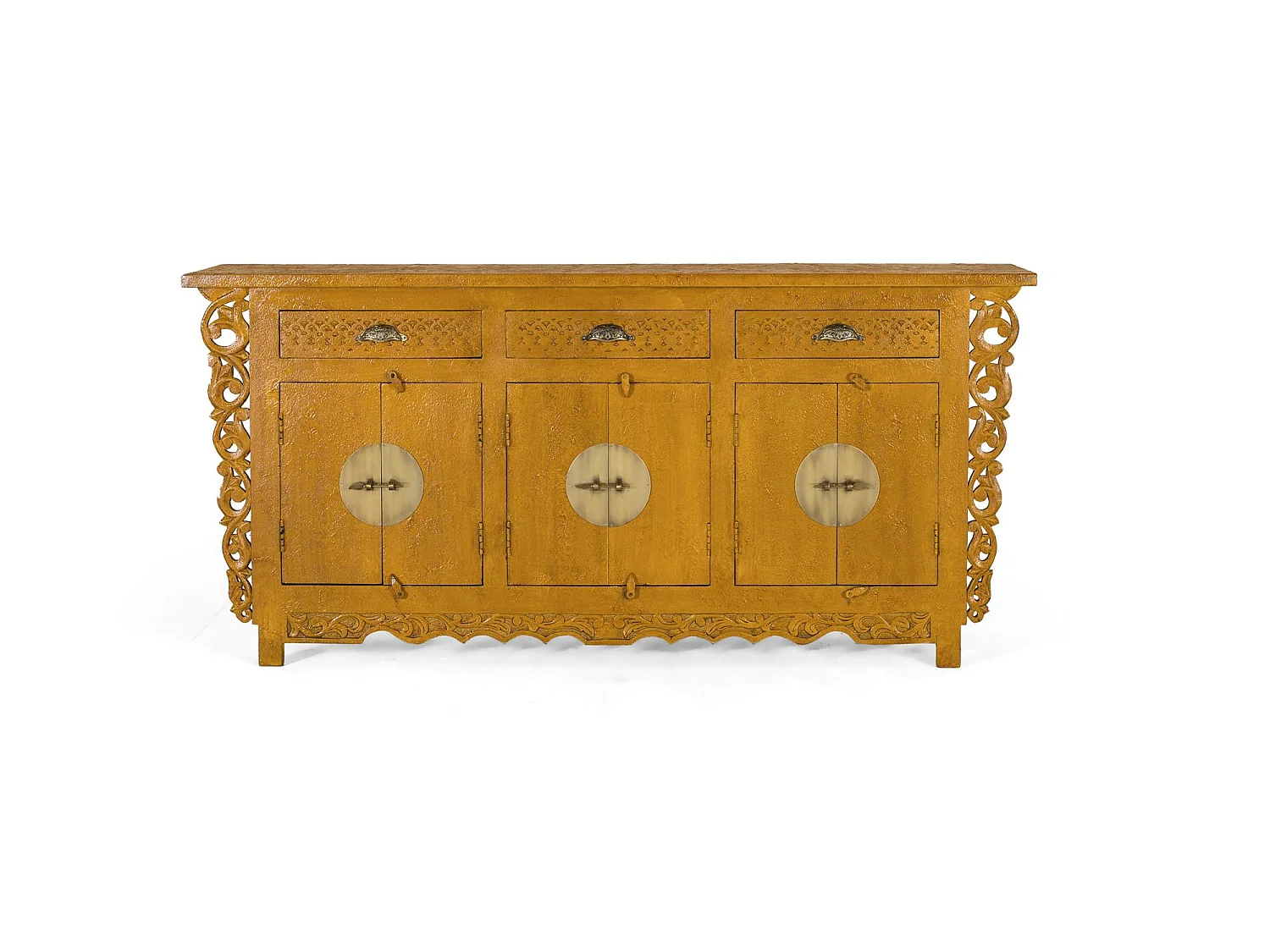 Sideboard mit 6 Türen und 3 Schubladen aus Mangoholz