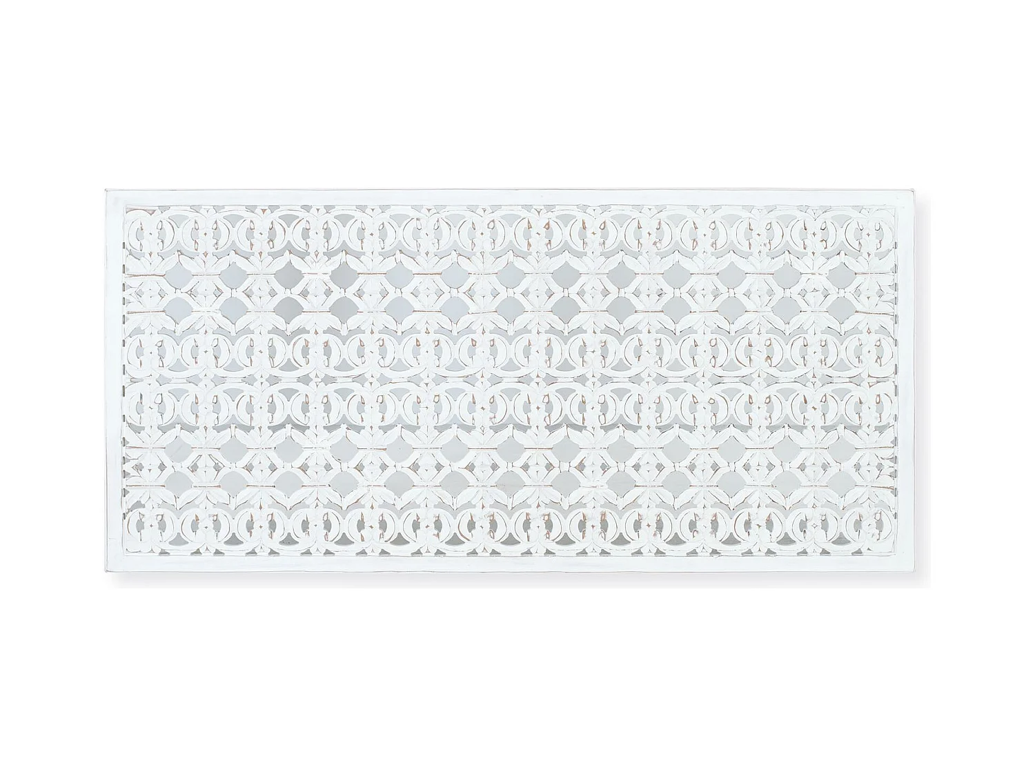 Tête de lit en MDF blanc décapé