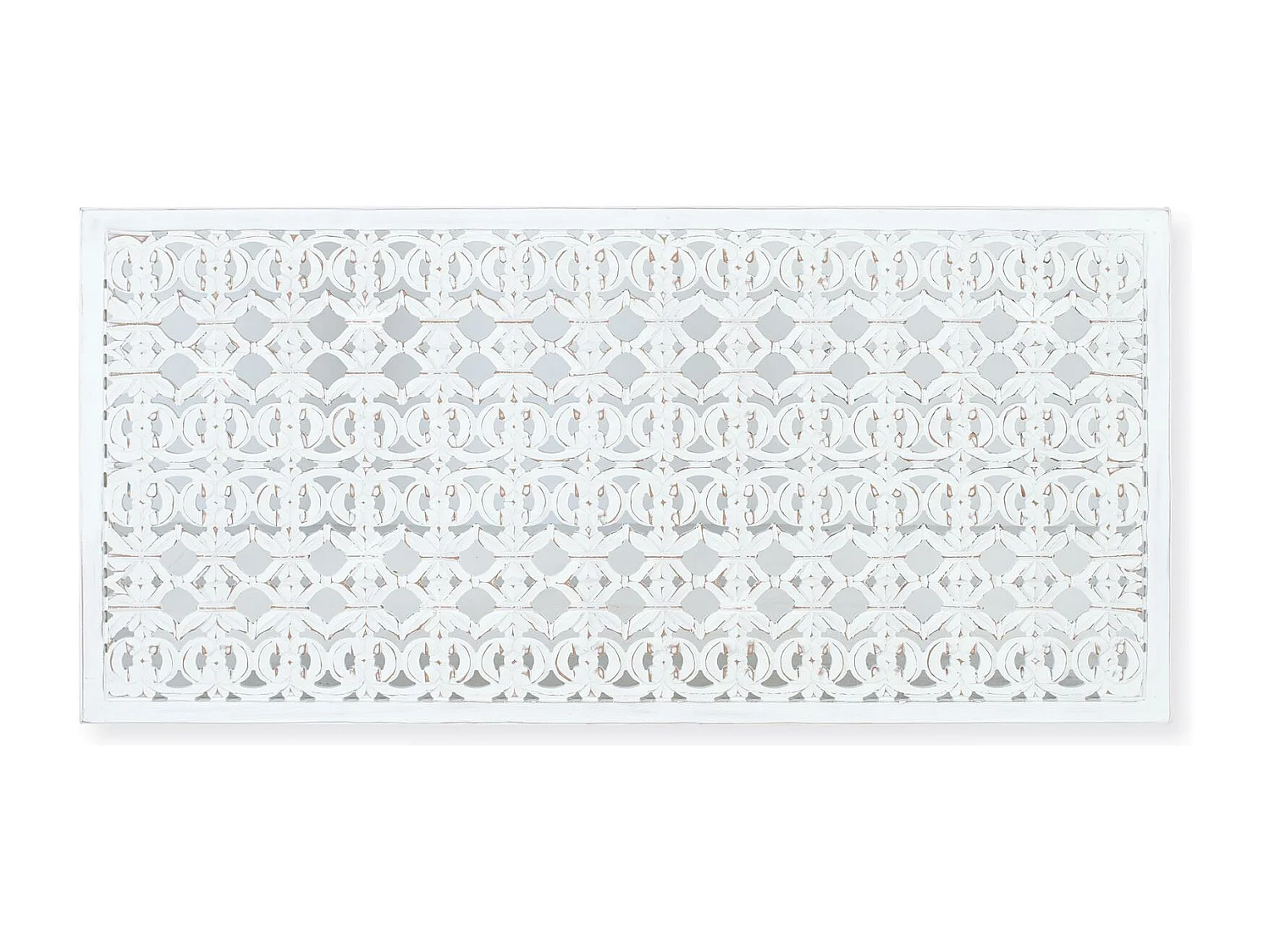 Tête de lit en MDF blanc décapé