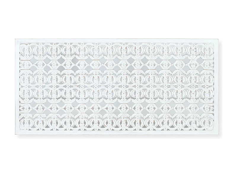 Tête de lit en MDF blanc décapé