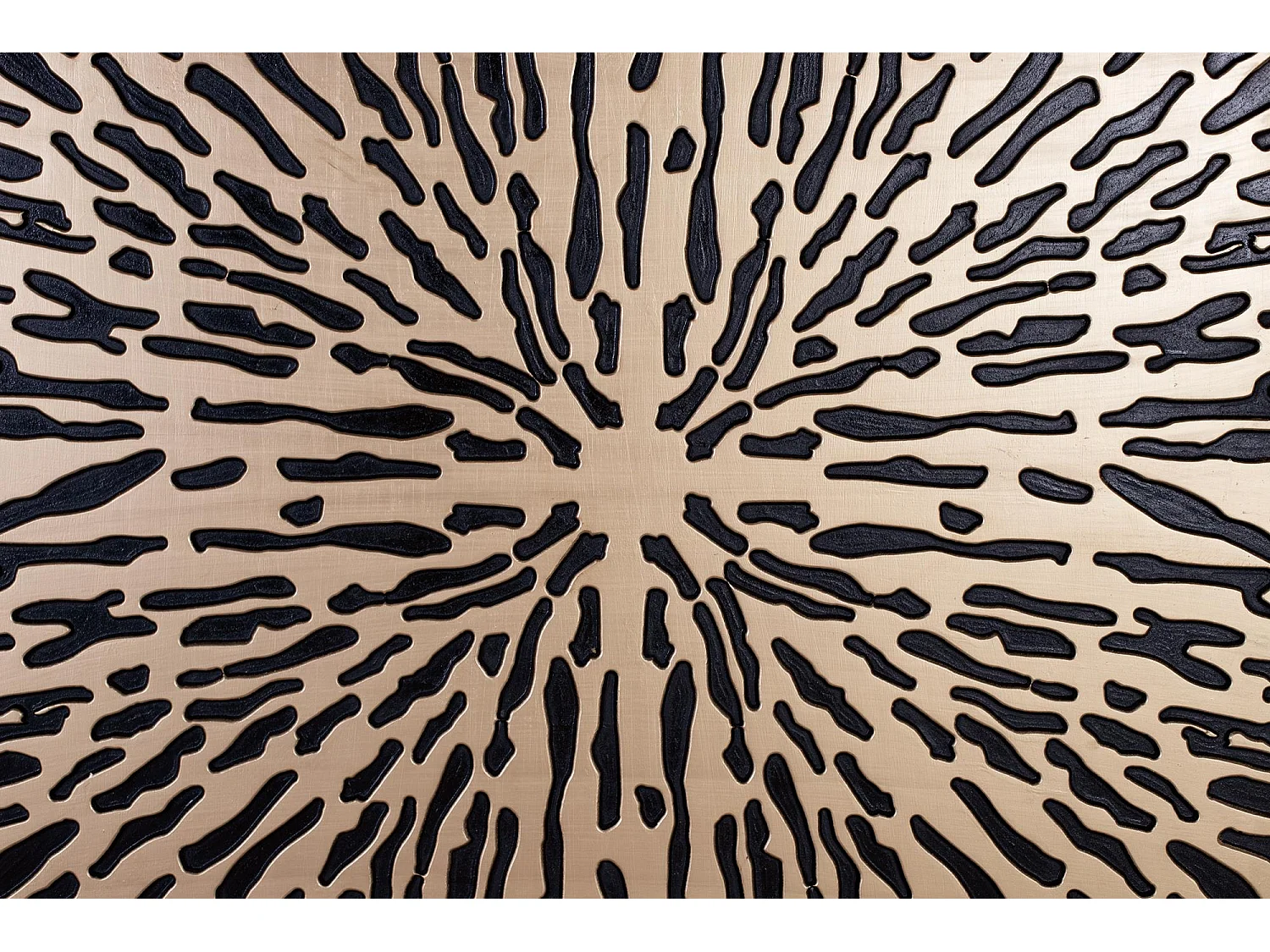 Zagłówek wykonany z płyty MDF w kolorze złotym i czarnym 120cm