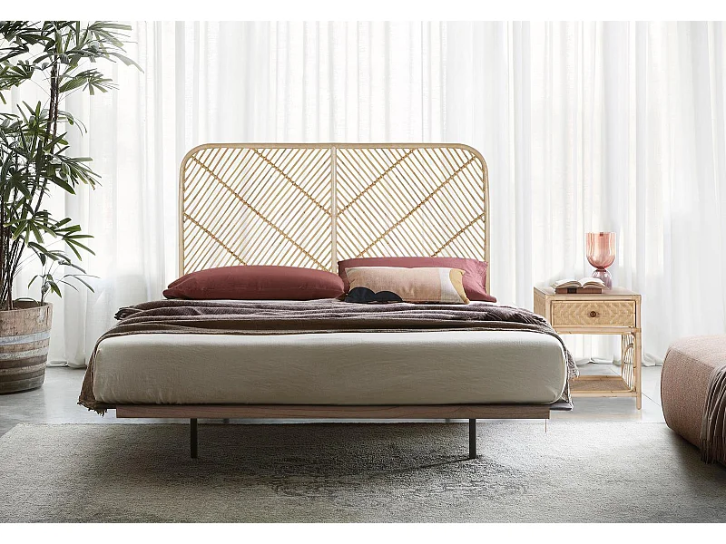 Ręcznie wykonany zagłówek rattanowy 165 cm