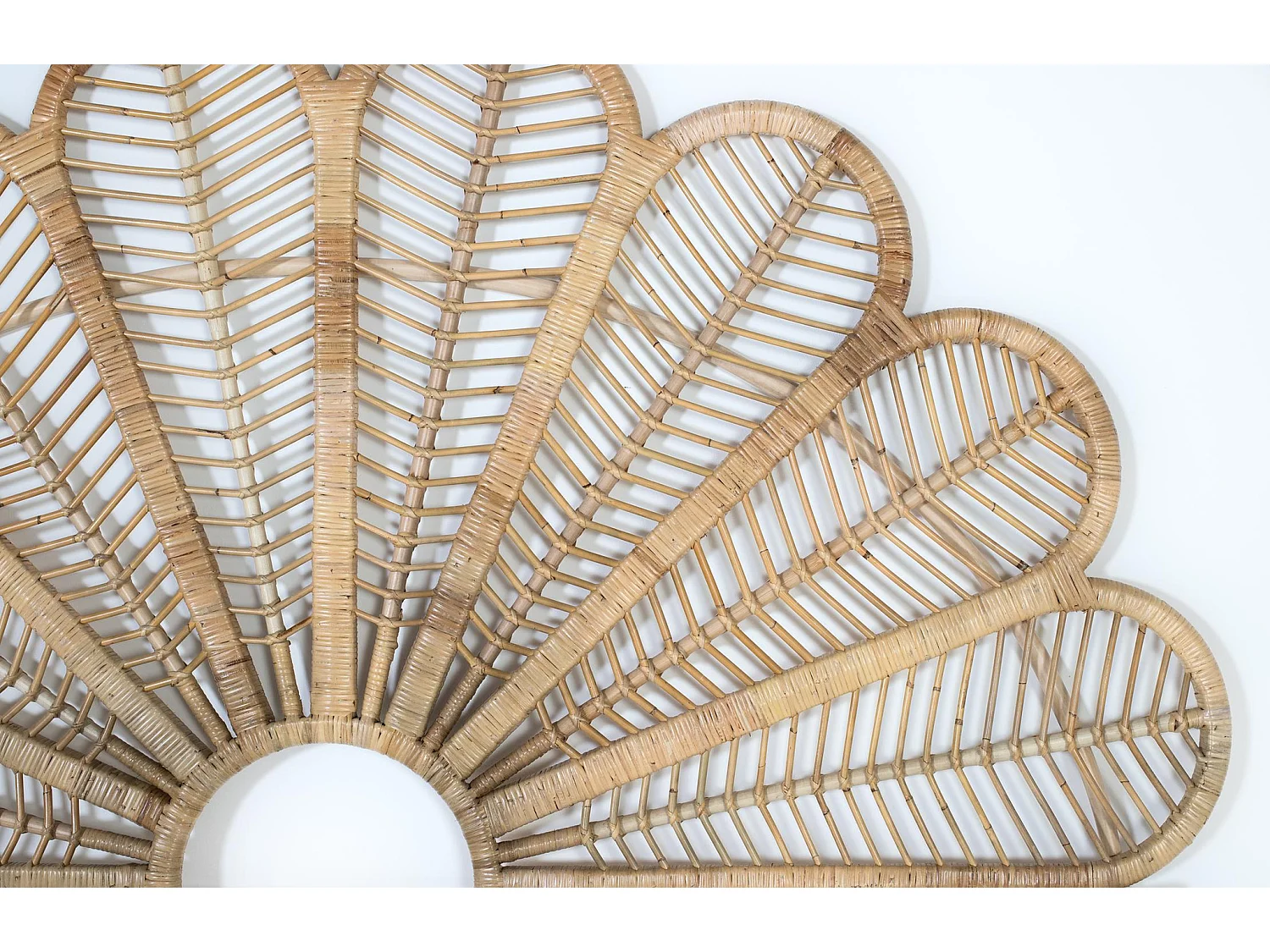Tête de lit en rotin naturel 180 cm, style méditerranéen - 155 x 180 x 4
