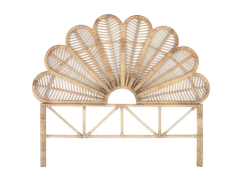 Handgefertigtes Kopfteil aus natürlichem Rattan 180 cm