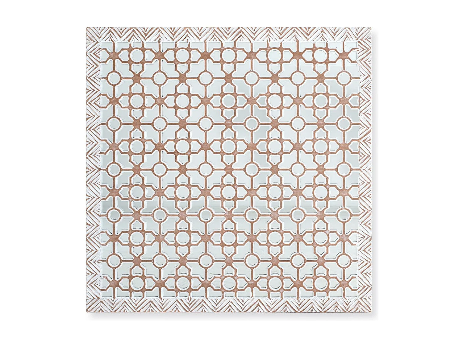 Tête de lit en MDF blanc décapé