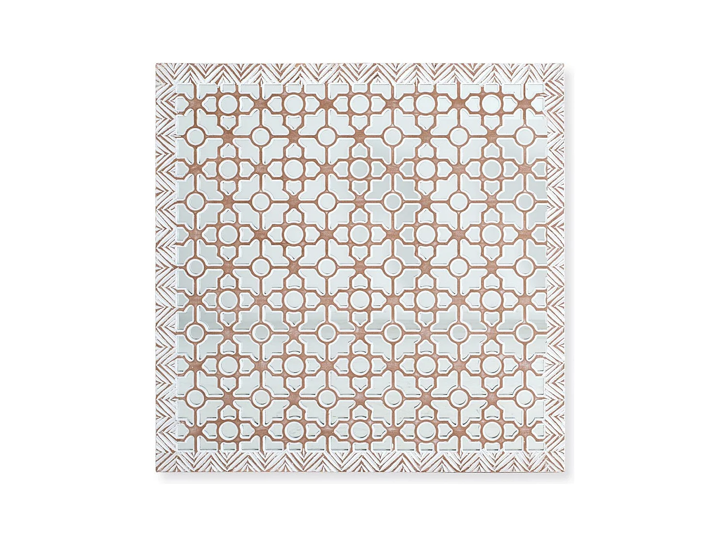 Tête de lit en MDF blanc décapé