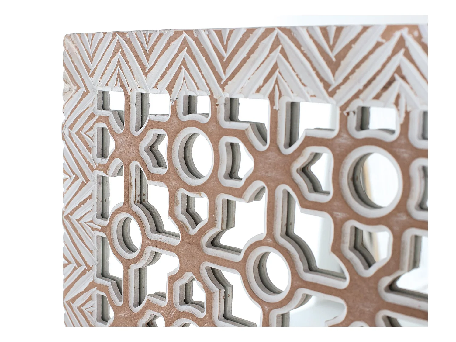 Tête de lit en MDF blanc décapé