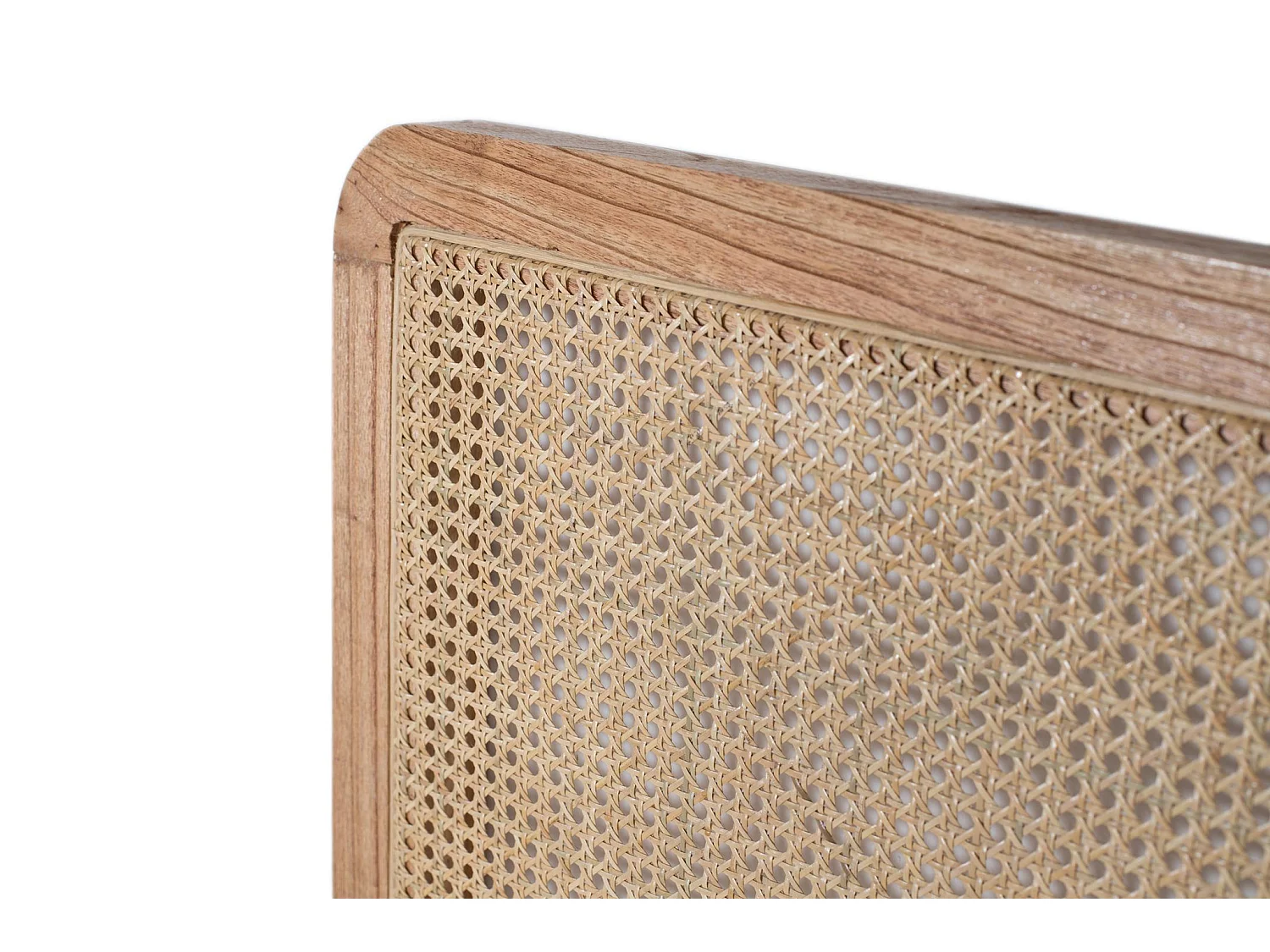 Tête de lit en rotin 165 cm Style bohème contemporain - 90x165x4
