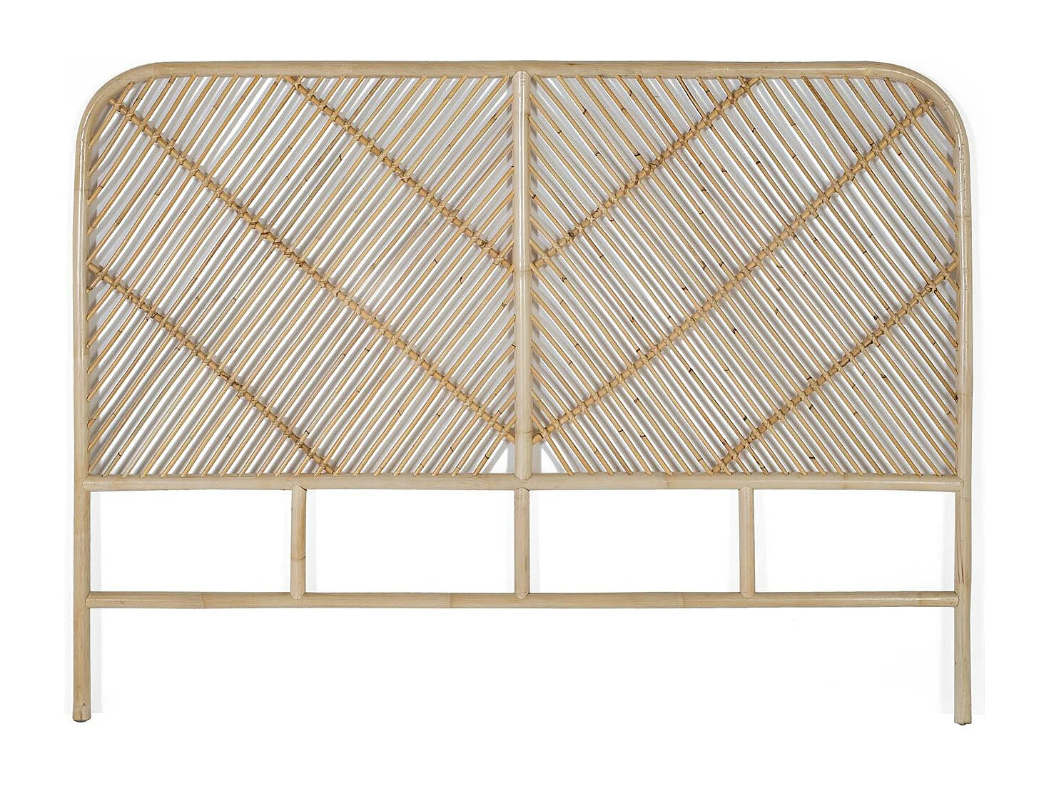 Tête de lit rotin 150 cm style organique