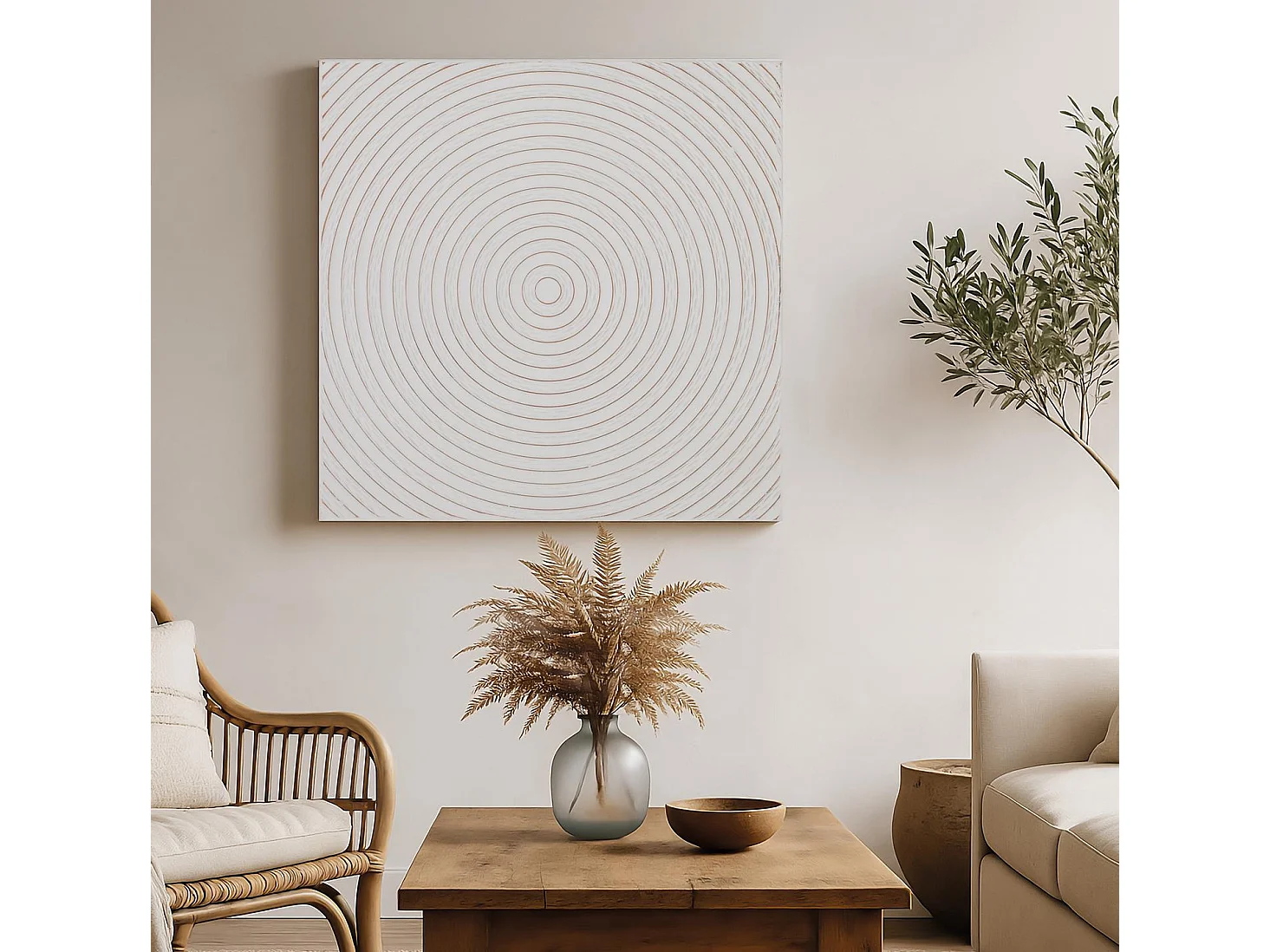 Tête de lit en MDF 90 cm, style ethnique - 90 x 90 x 3