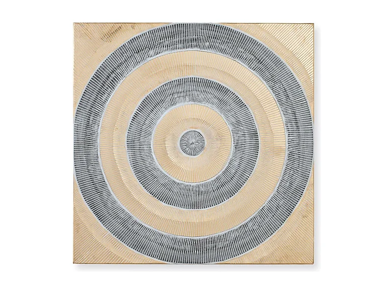 Zagłówek wykonany z płyty MDF w kolorze złotym i brązowym 120cm