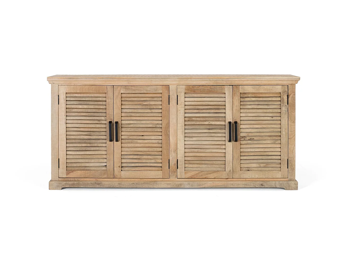 Buffet en bois de manguier, style rustique contemporain - 90 x 200 x 40
