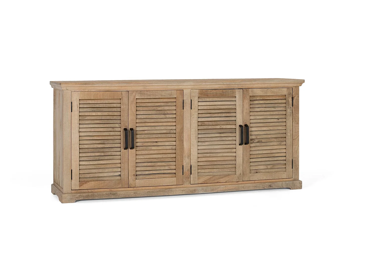Buffet en bois de manguier, style rustique contemporain - 90 x 200 x 40