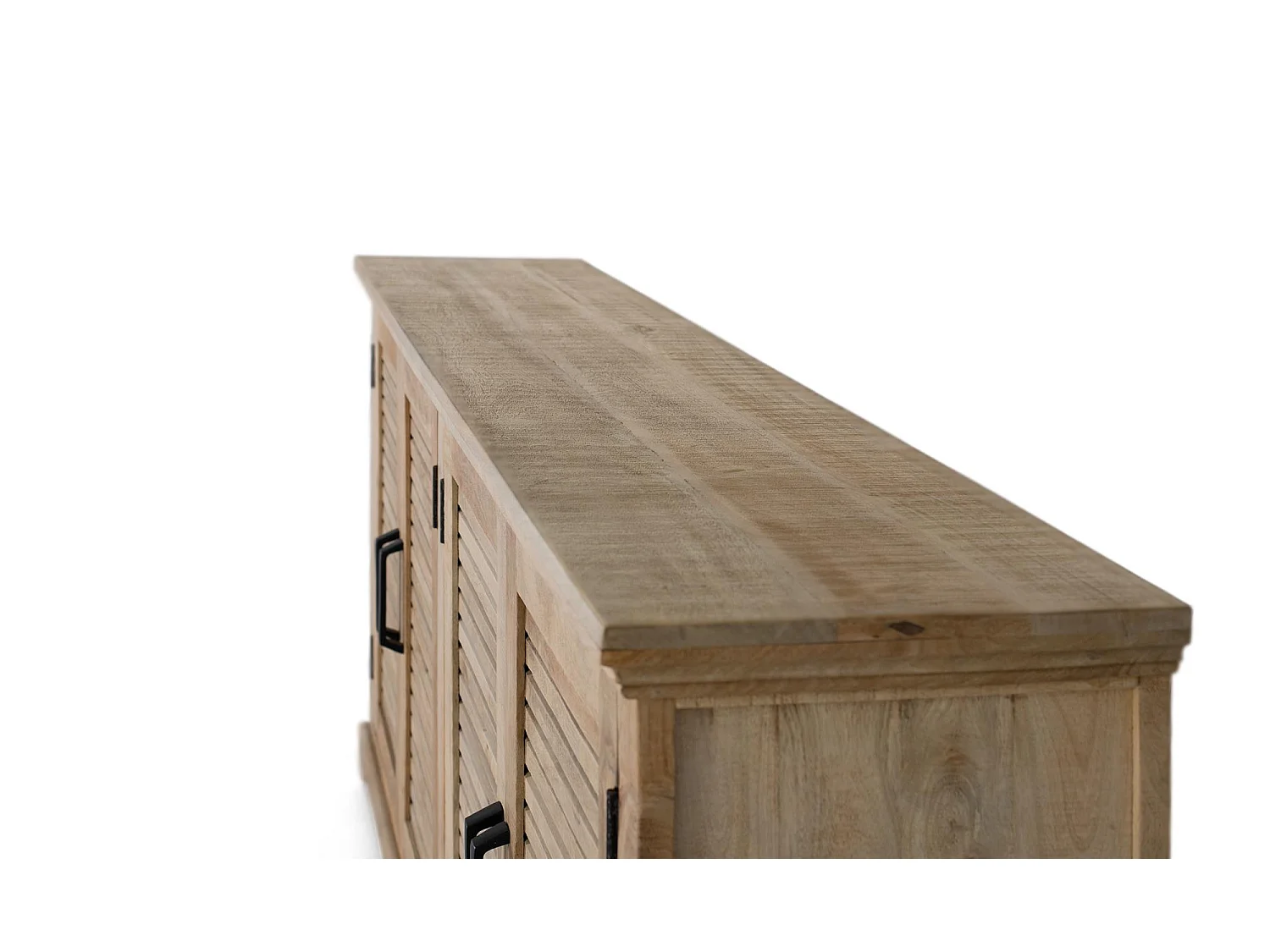 Buffet en bois de manguier, style rustique contemporain - 90 x 200 x 40