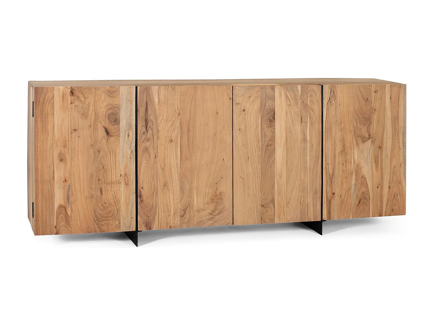 Buffet rustique acacia et métal elegance naturelle