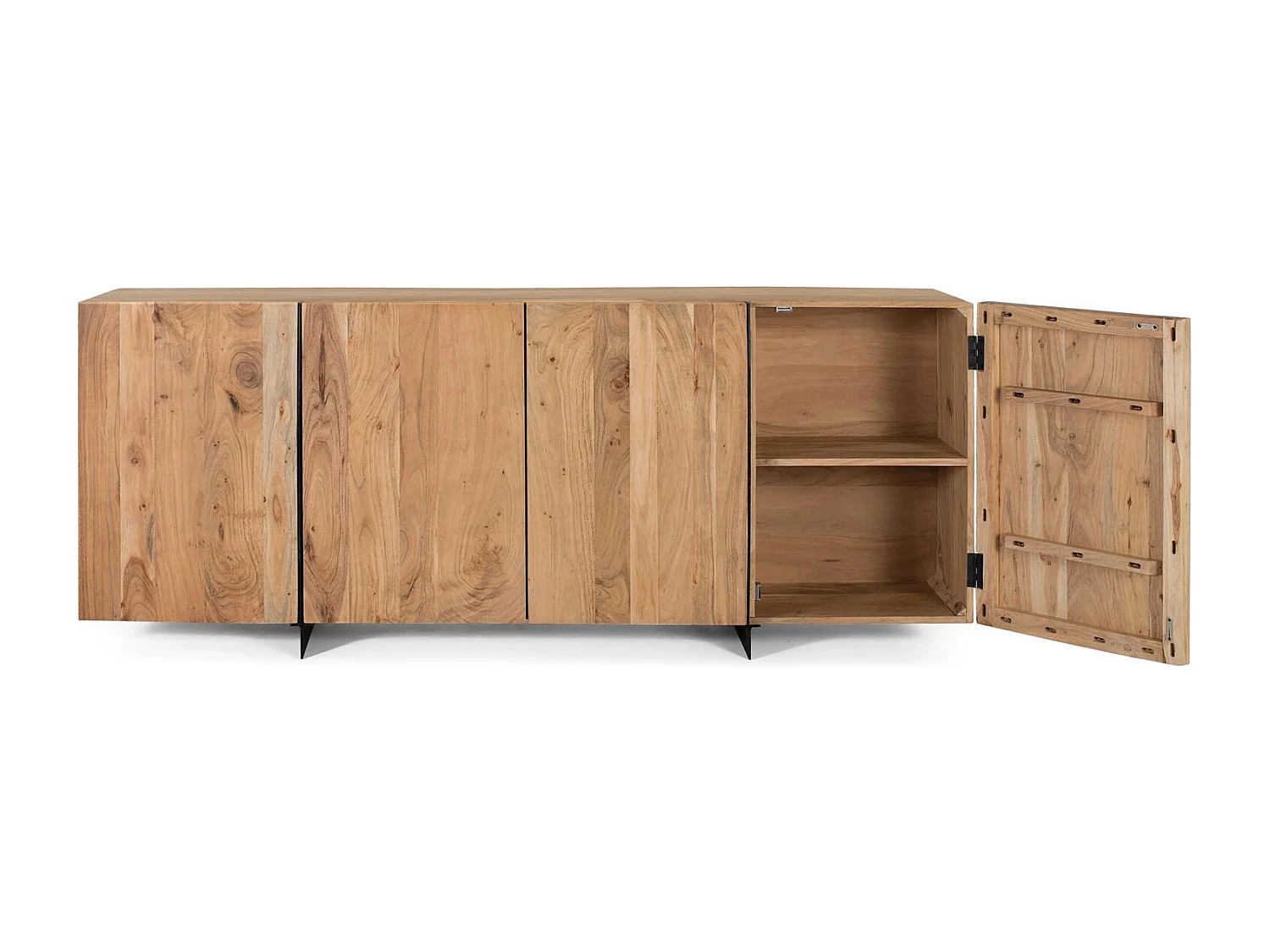 Buffet rustique acacia et métal elegance naturelle