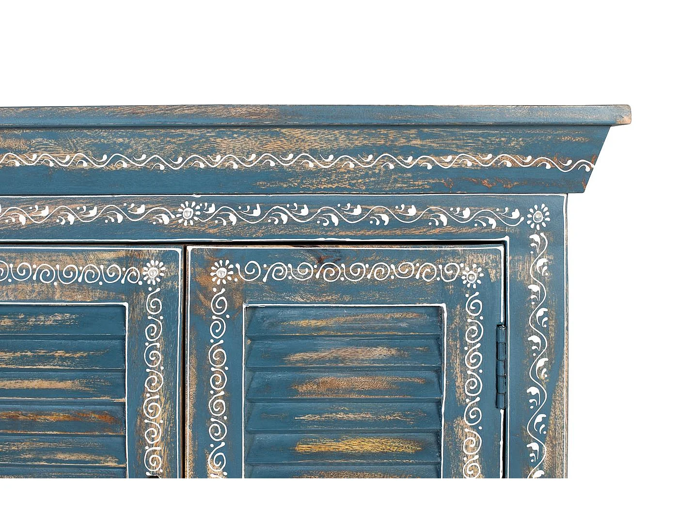 Buffet 6 portes fabriqué à la main en bois de manguier