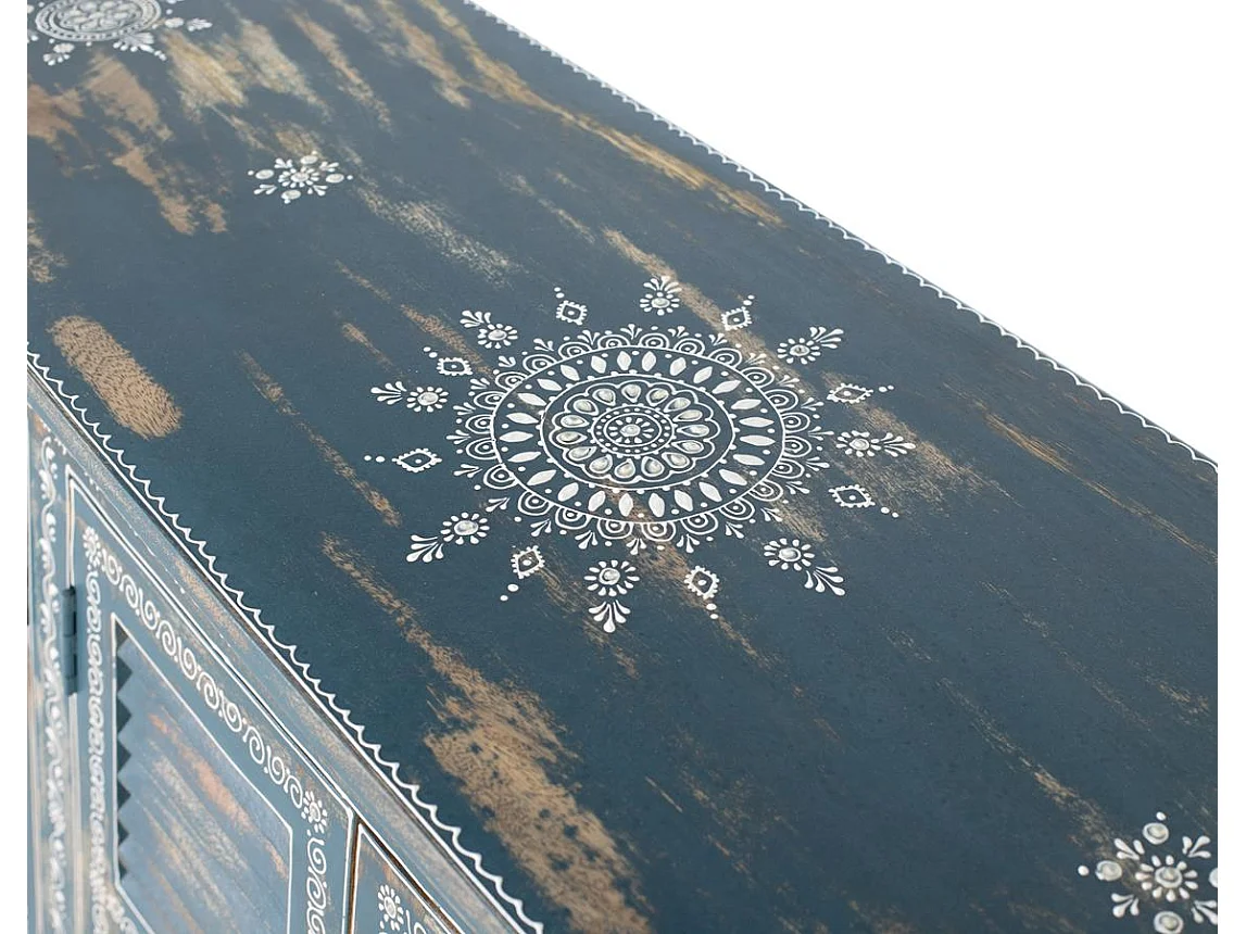 Buffet 6 portes fabriqué à la main en bois de manguier