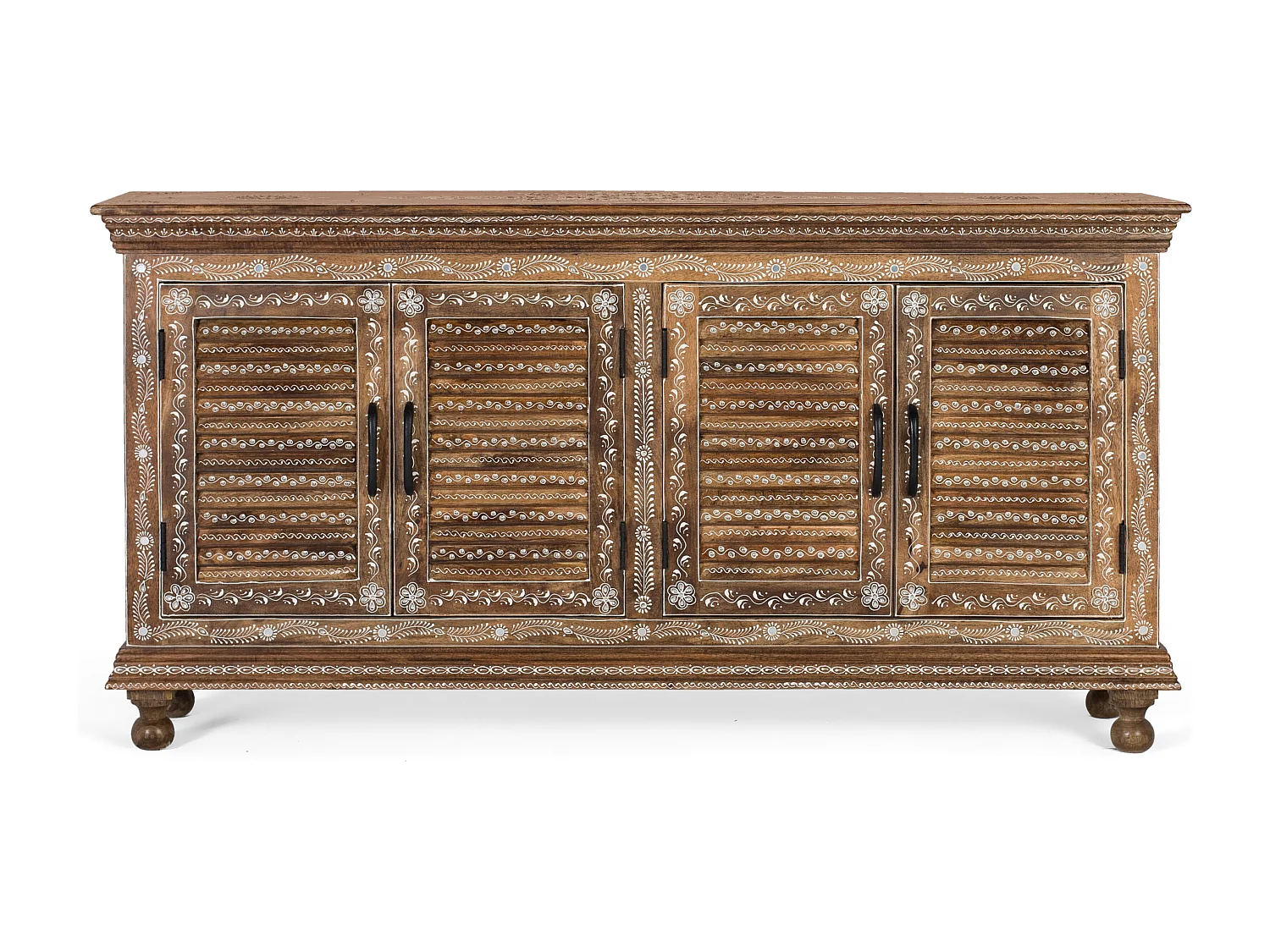 Credenza con 4 ante in legno di alta qualità e dipinta a mano