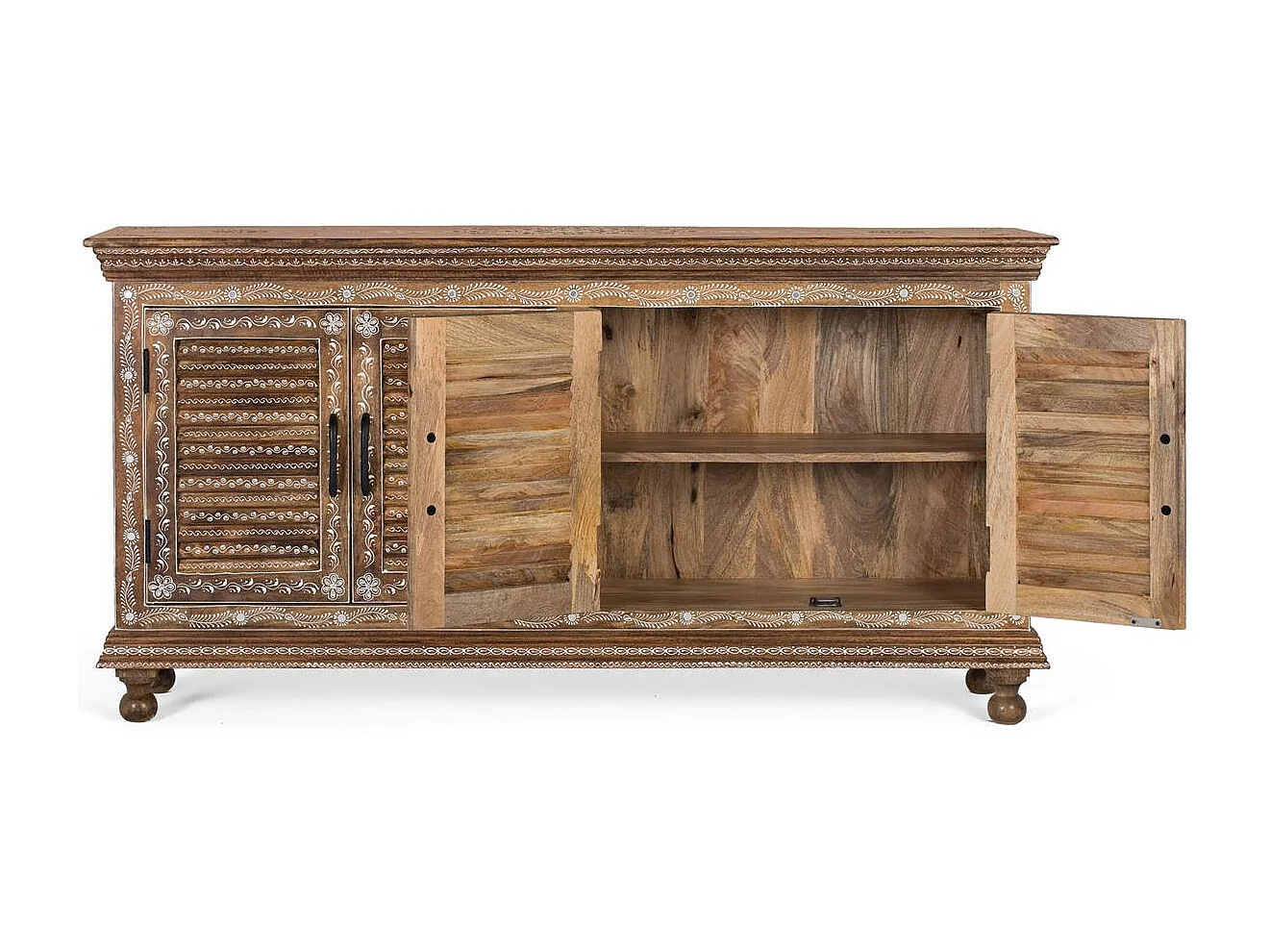 Credenza con 4 ante in legno di alta qualità e dipinta a mano