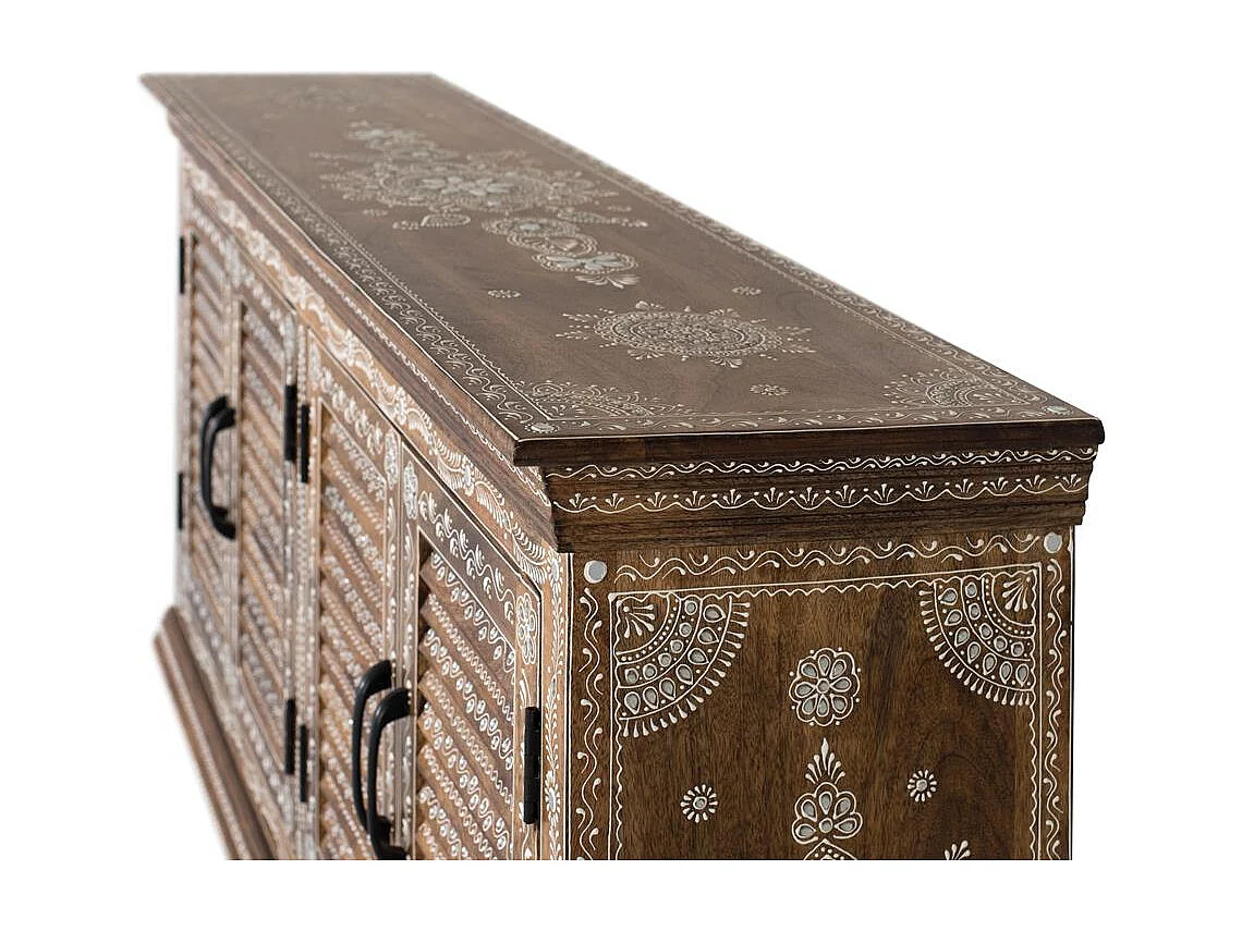 Credenza con 4 ante in legno di alta qualità e dipinta a mano