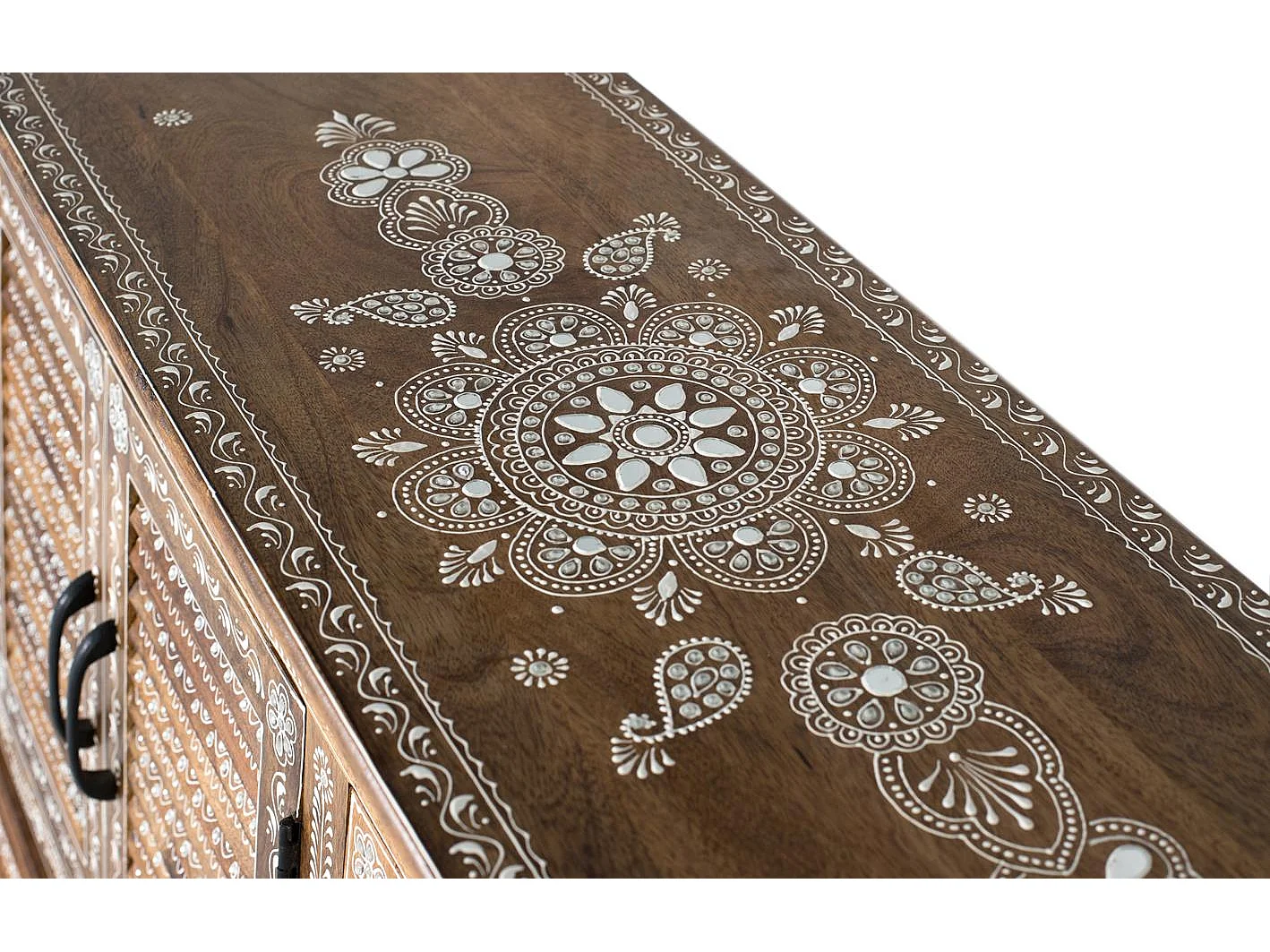 Credenza con 4 ante in legno di alta qualità e dipinta a mano