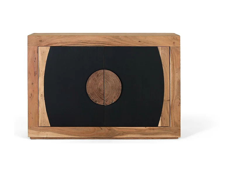 Buffet en bois d'acacia avec 2 portes