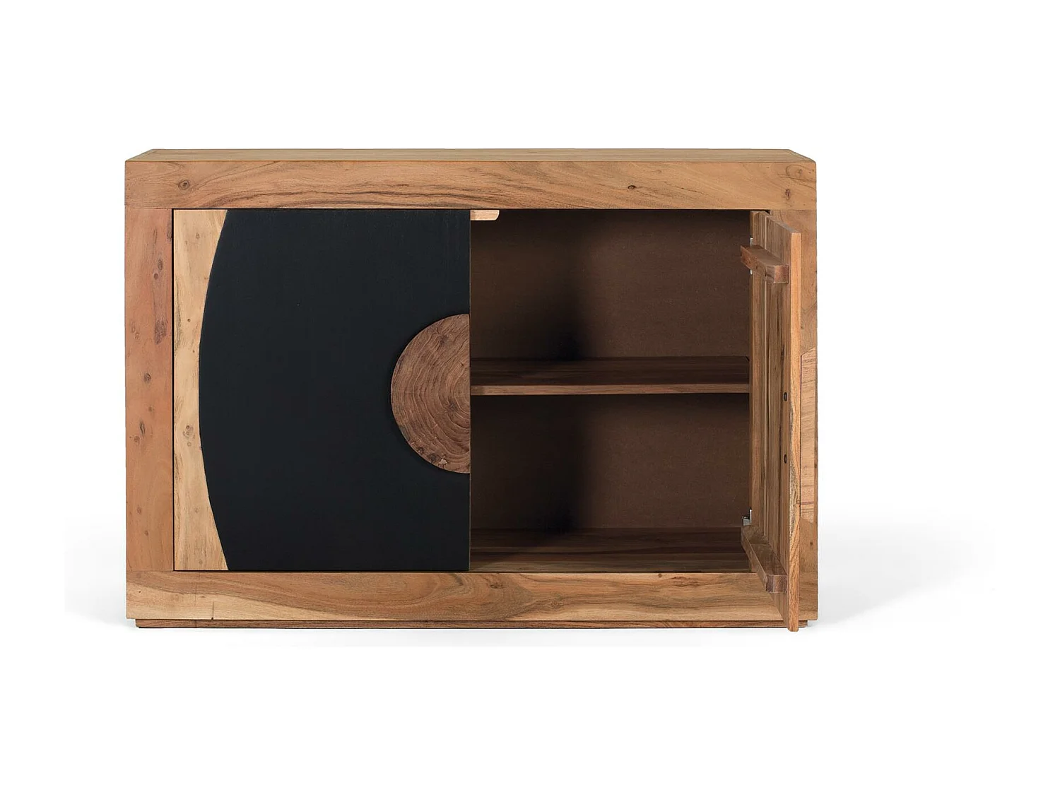 Buffet en bois d'acacia avec 2 portes