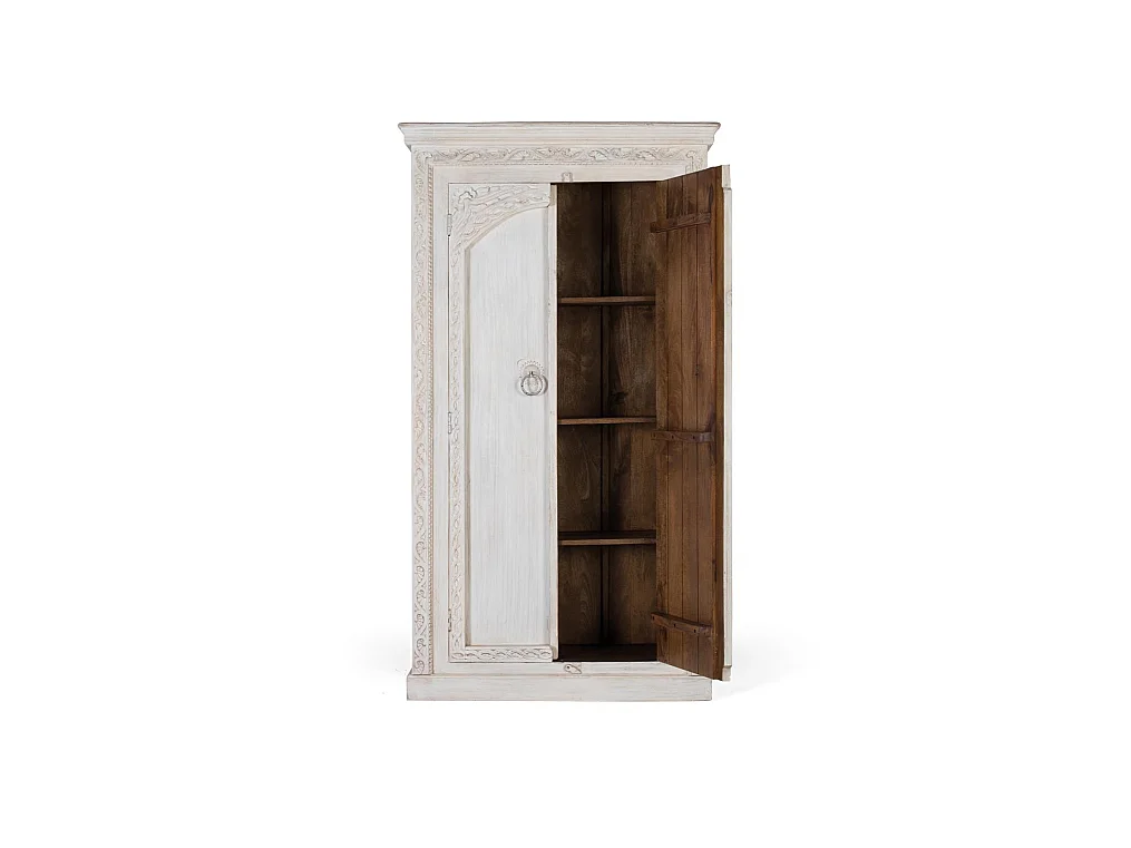 Armadio a 2 ante realizzato artigianalmente in legno di mango