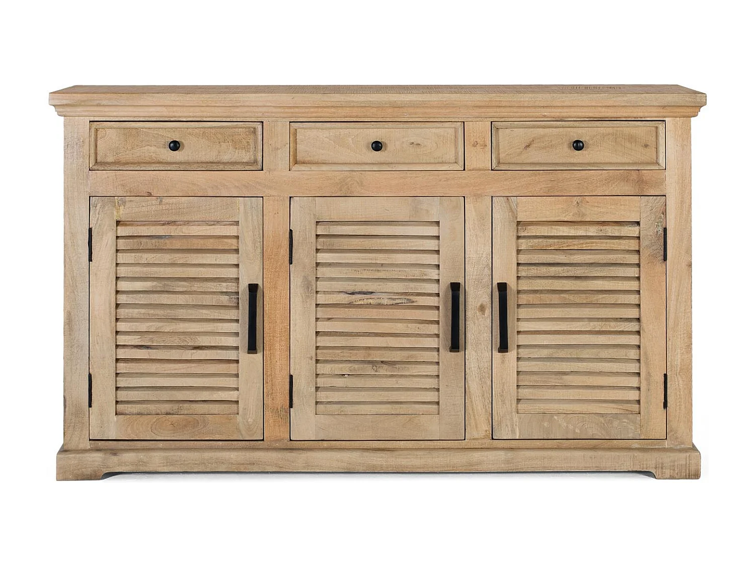 Robustes Sideboard aus massivem Mangoholz mit authentischer Schönheit