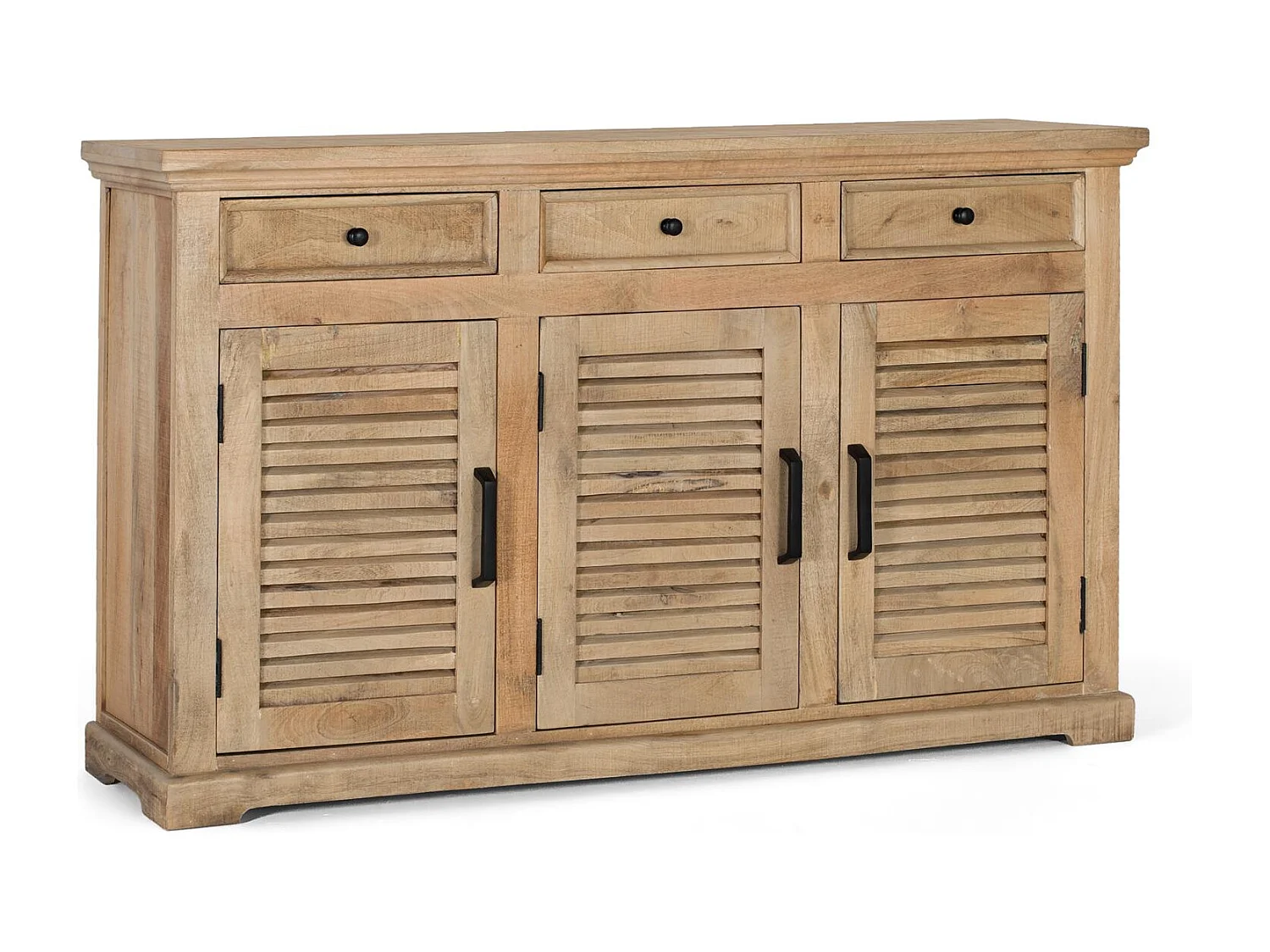 Robustes Sideboard aus massivem Mangoholz mit authentischer Schönheit