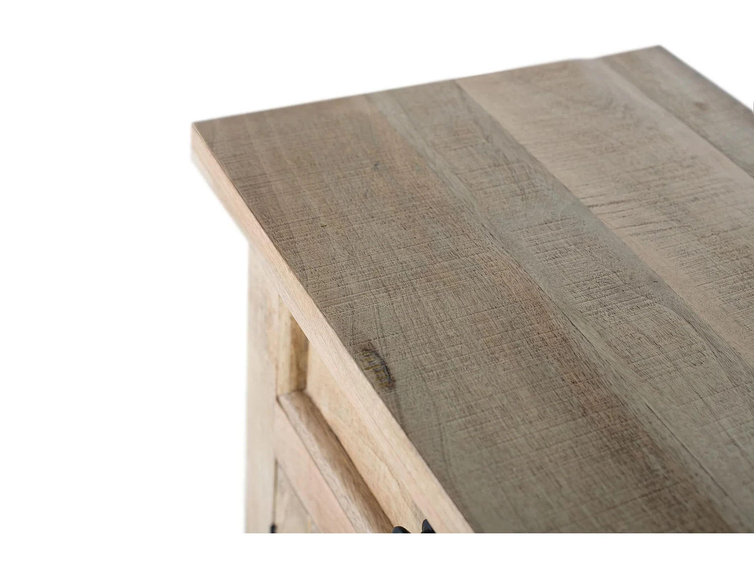 Buffet en bois de manguier, style rustique contemporain - 90 x 150 x 40