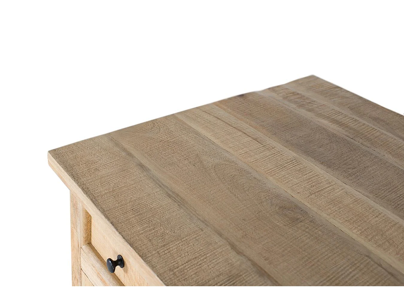 Bureau avec 2 portes et 2 tiroirs en bois de manguier naturel