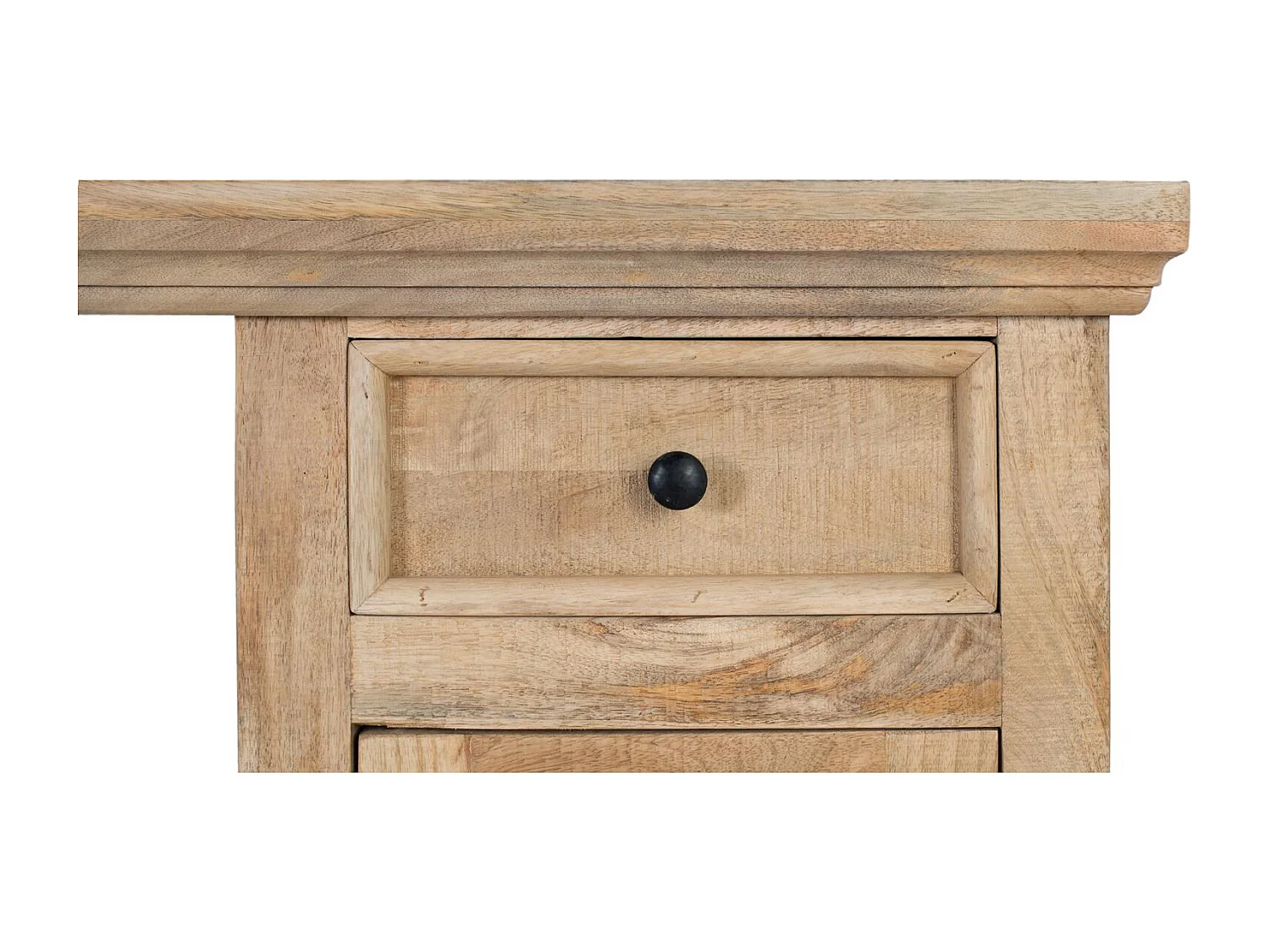 Bureau avec 2 portes et 2 tiroirs en bois de manguier naturel