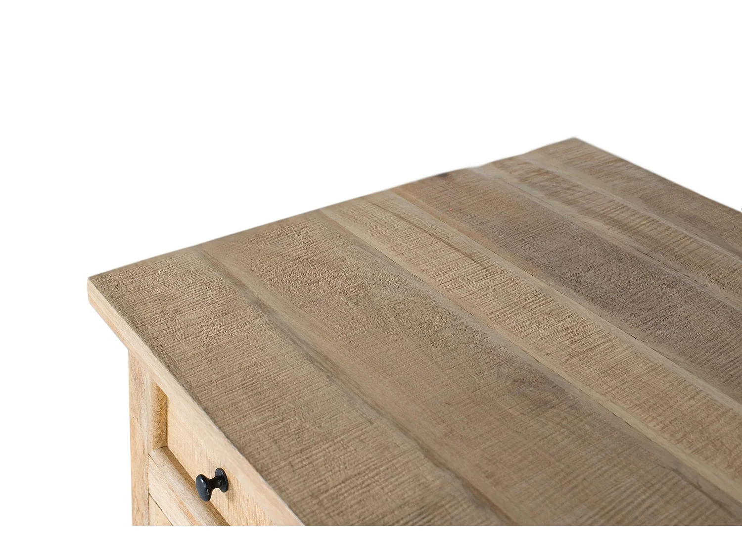 Bureau en bois de manguier 145 cm, style rustique contemporain - 76 x 145 x 70