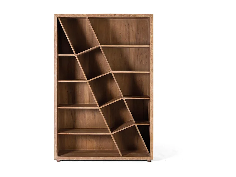 Bibliothèque en bois manguier et noir