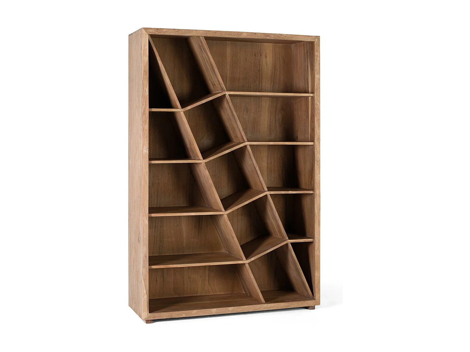 Bibliothèque en bois manguier et noir