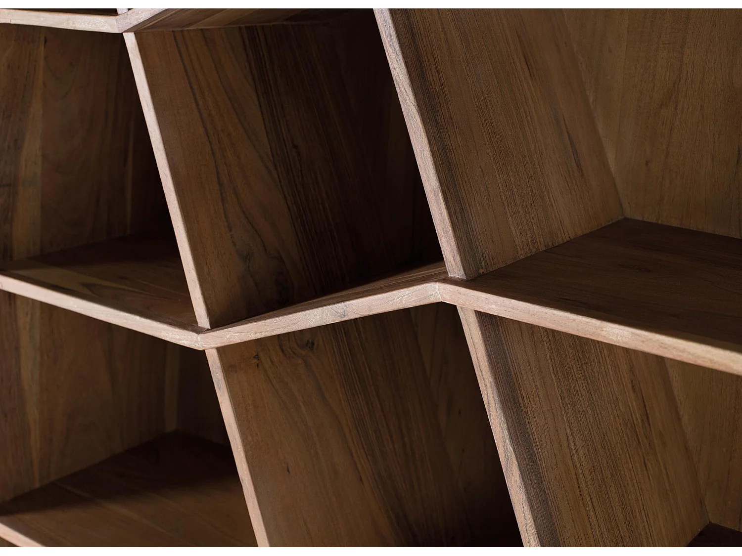 Bibliothèque en bois manguier et noir