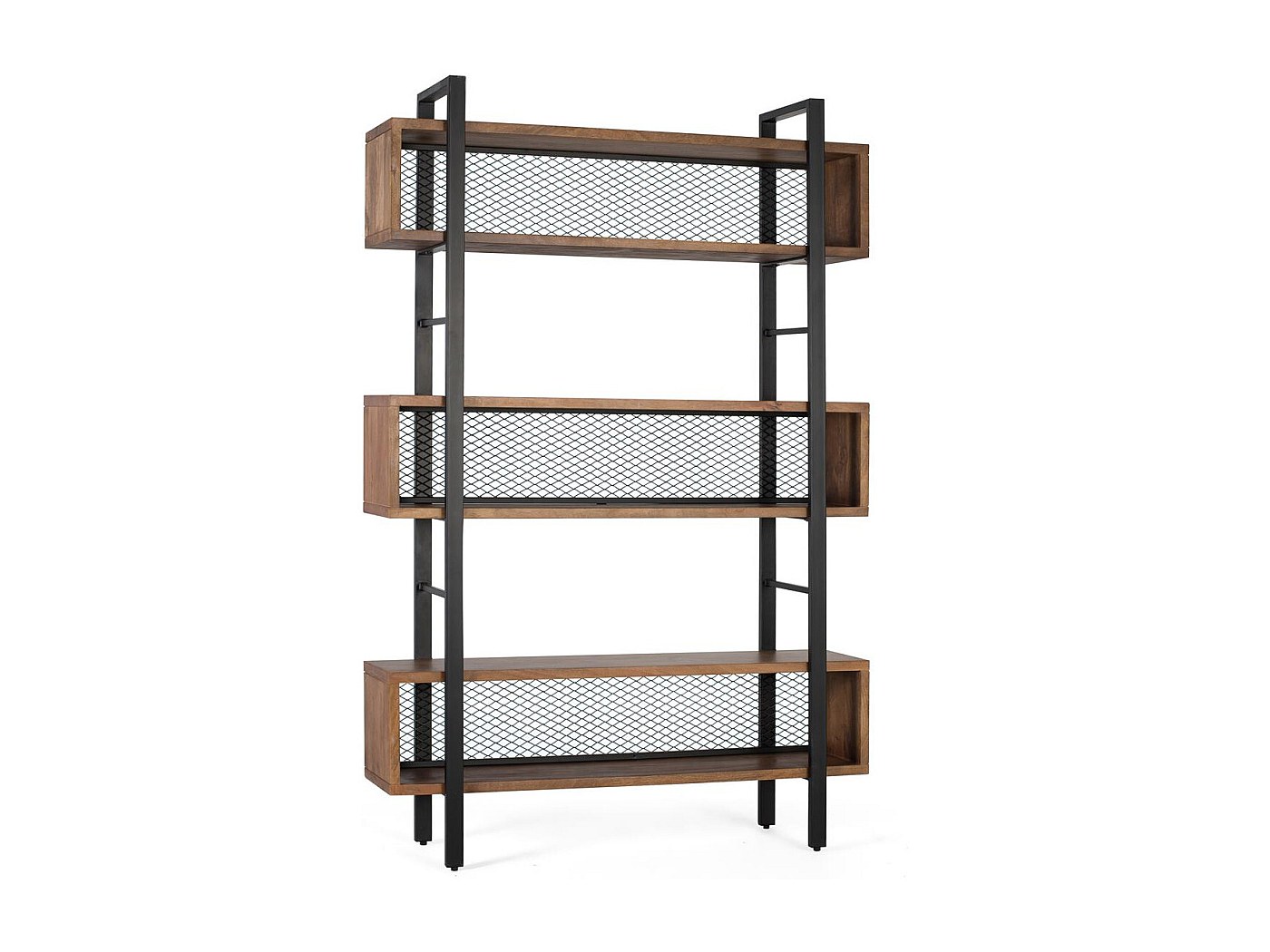 Bibliothèque en bois manguier et métal