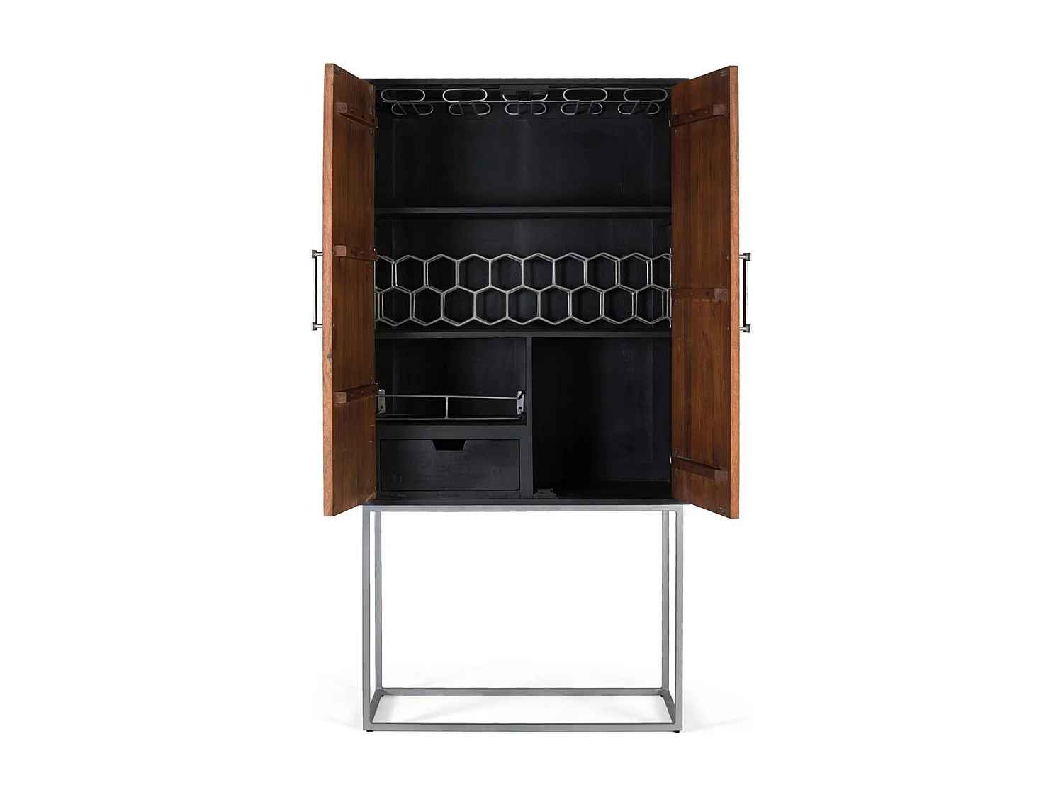 Bar manguier et métal élégance moderne