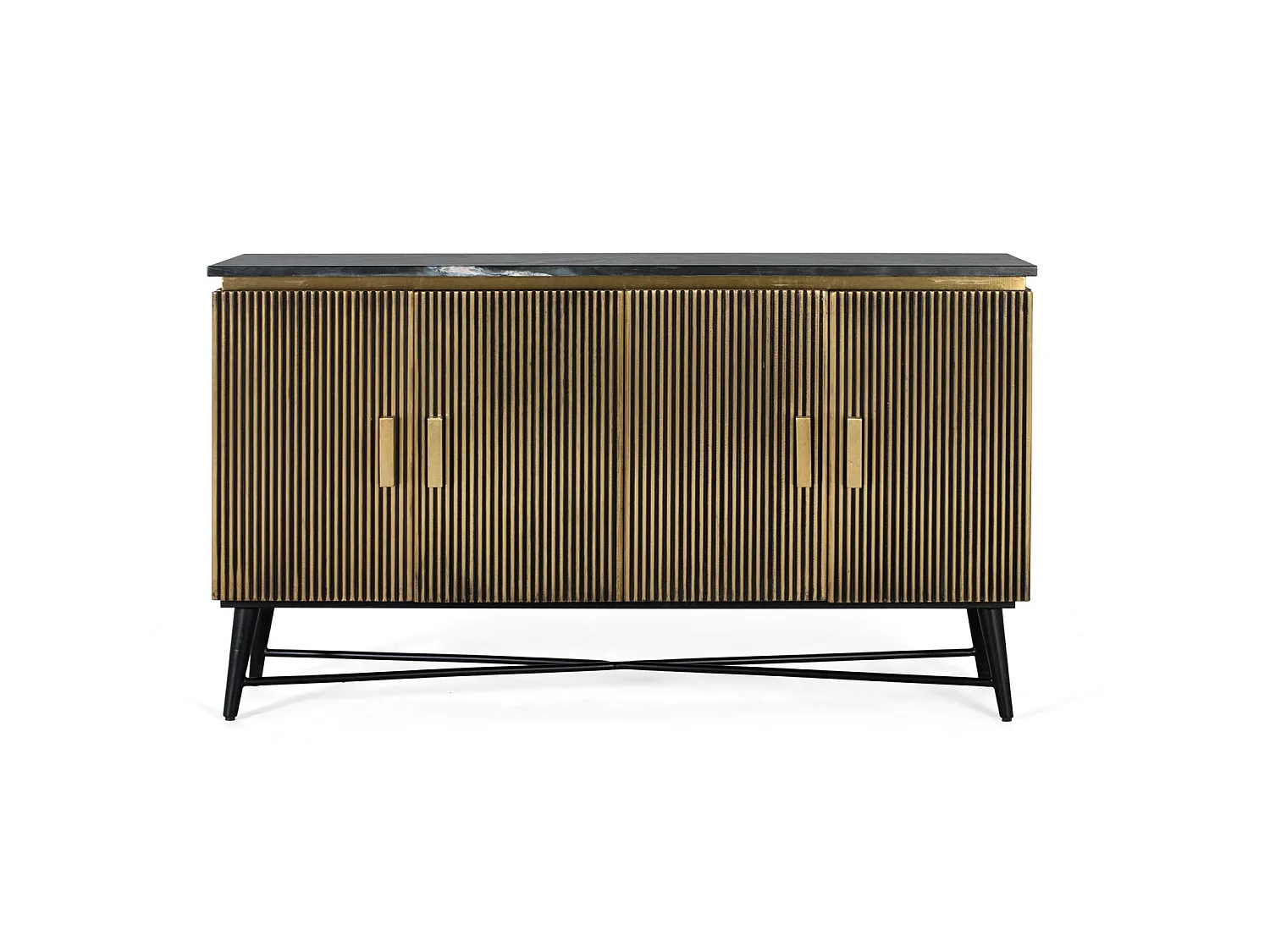 Buffet en bois de manguier, style classique moderne - 86 x 150 x 40