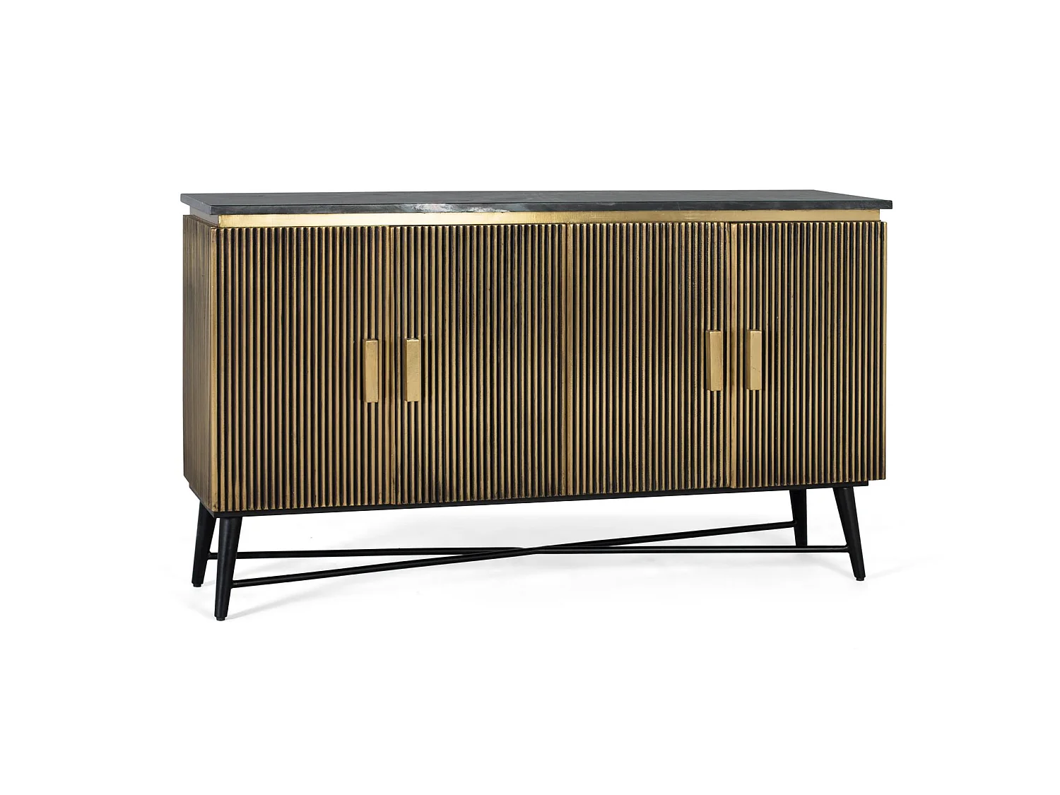 Buffet en bois de manguier, style classique moderne - 86 x 150 x 40
