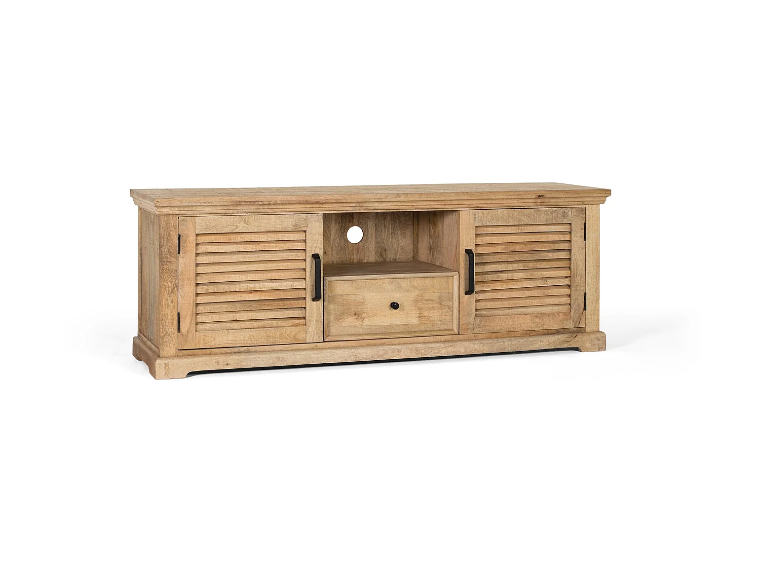 Mueble TV de Madera de Mango 170 Cm Estilo Rústico Contemporáneo-60x170x40